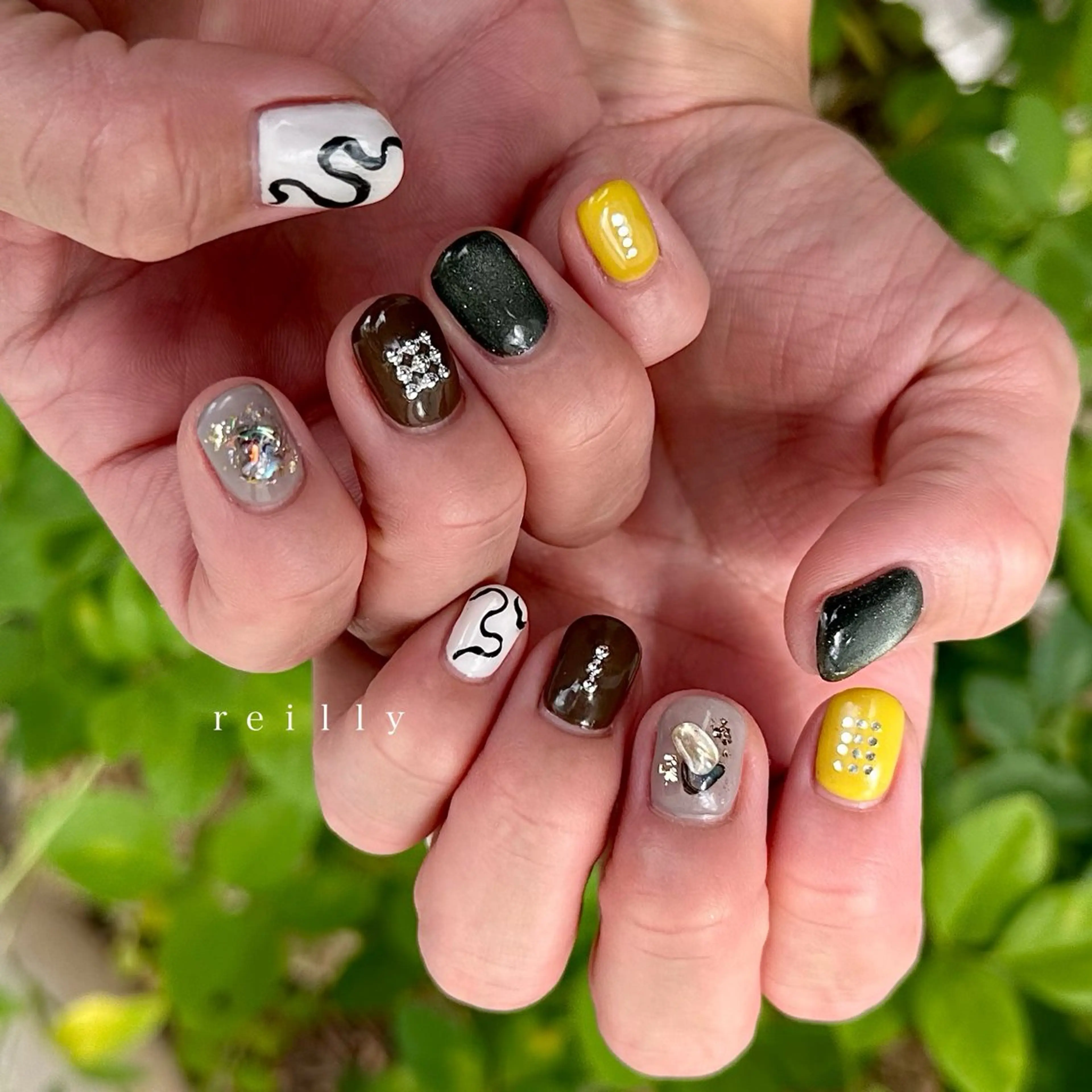 ネイル チークネイル クリアネイル フットネイル フレンチネイル ジェルネイル ハンドネイル Reilly nail.所属・Reillynail みさきのネイルデザイン