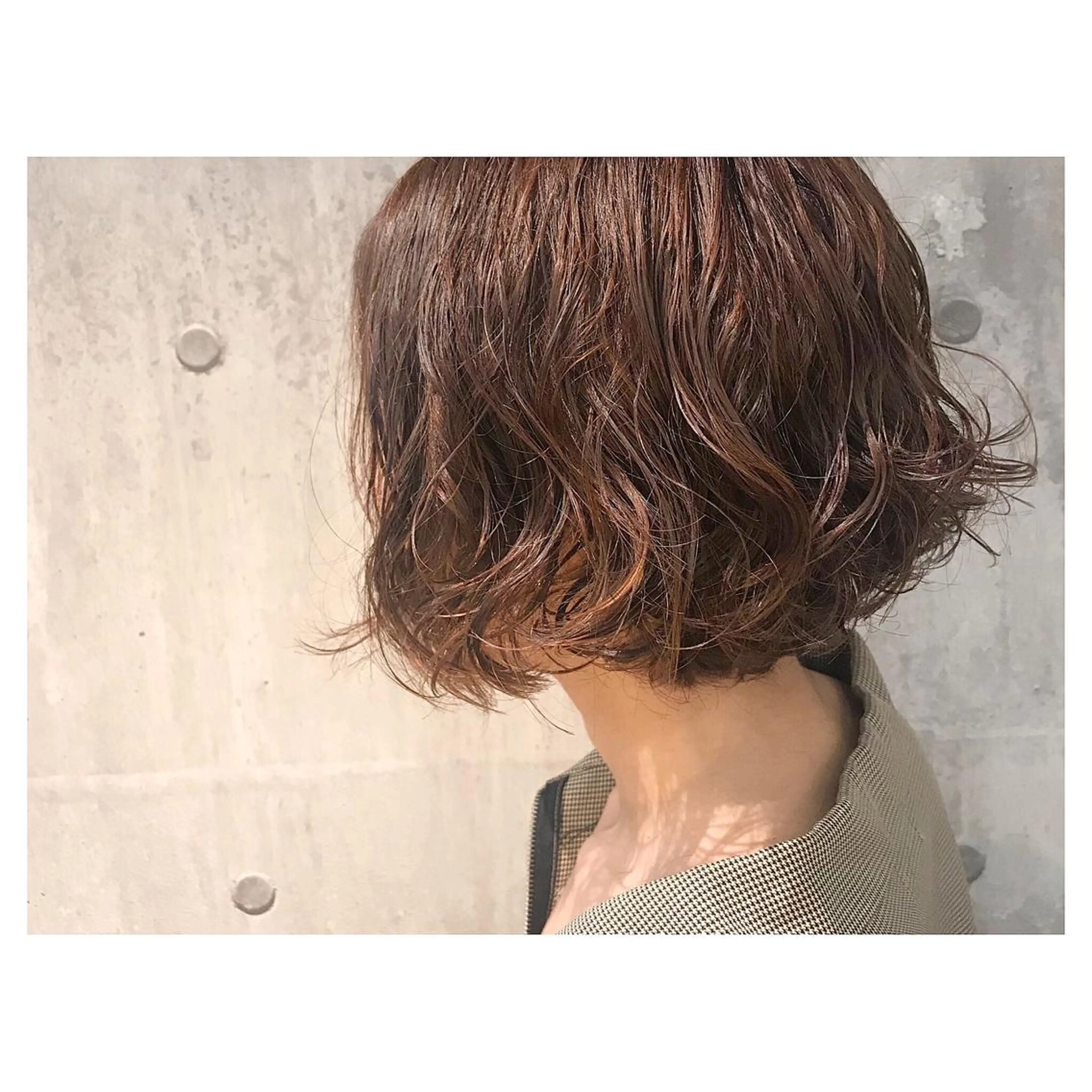 ショート パーマ ボブ ﾊｲﾄｰﾝ/ｼｮｰﾄ 村上淳乃🐥のヘアスタイル