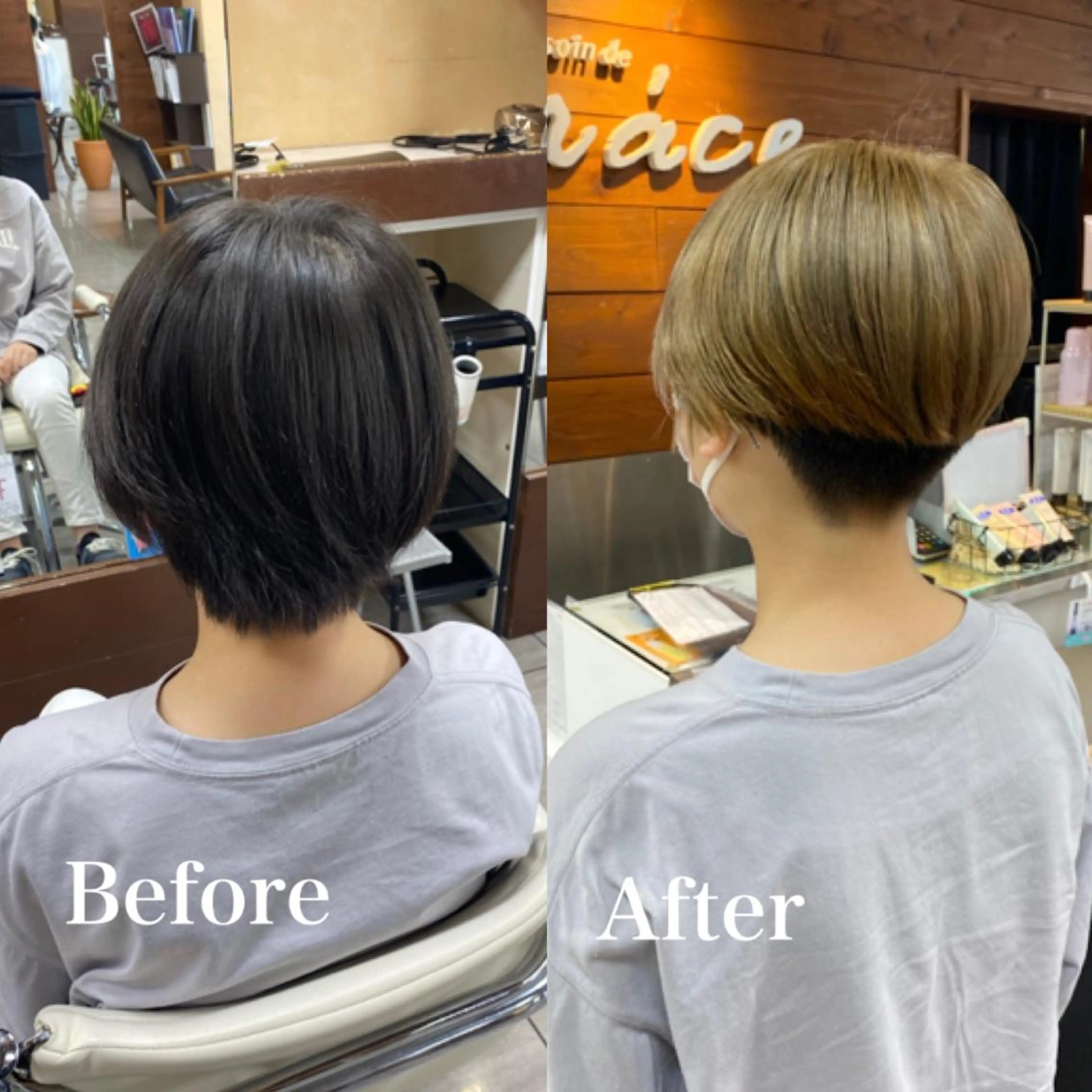 ショート カラー ヘアアレンジ カット ヘアカラー トリートメント 川上 麻梨阿のヘアスタイル