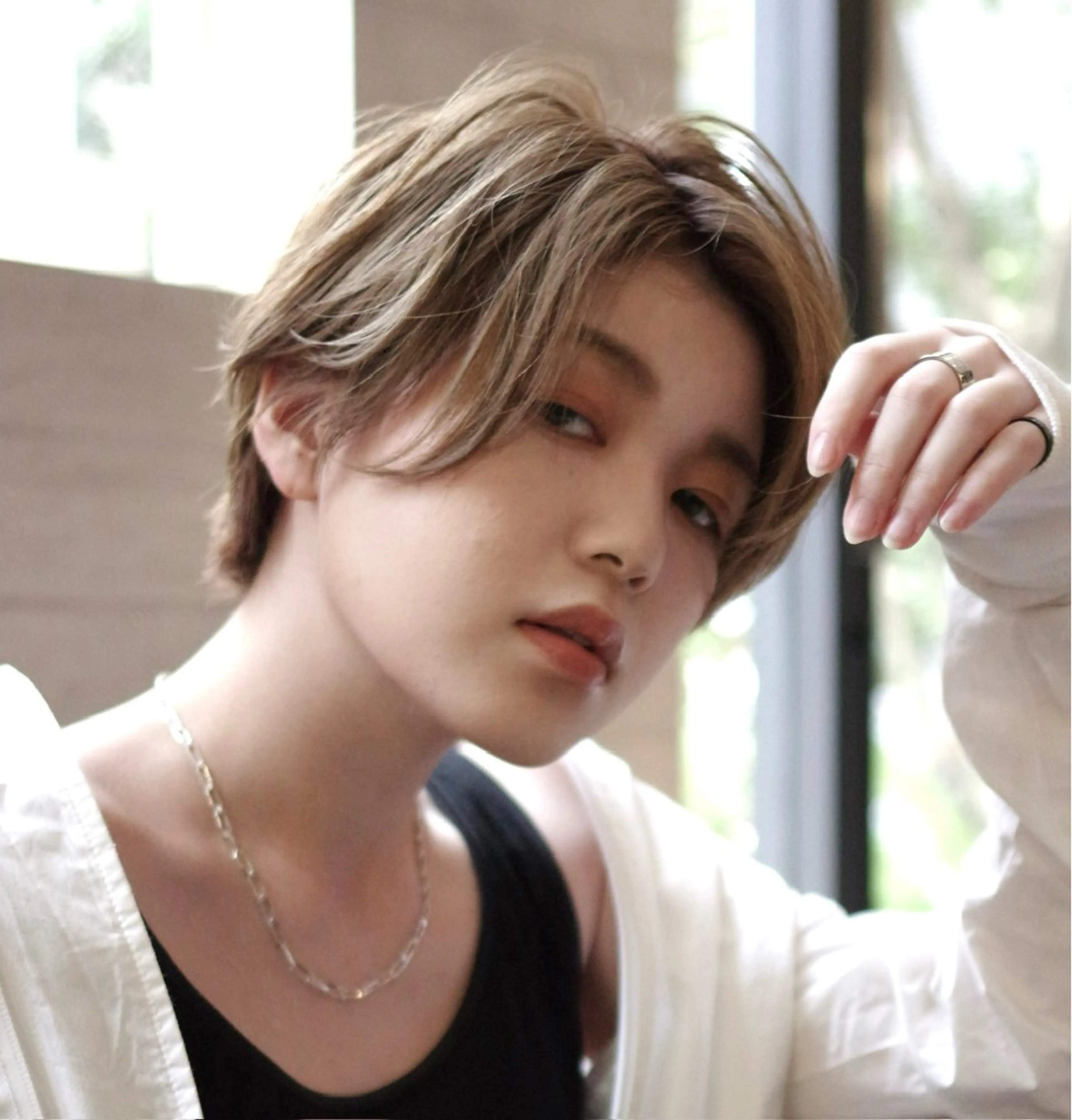 ショート カラー ベージュカラー 透明感カラー マニッシュショート ショートヘア 西川 賢一のヘアスタイル