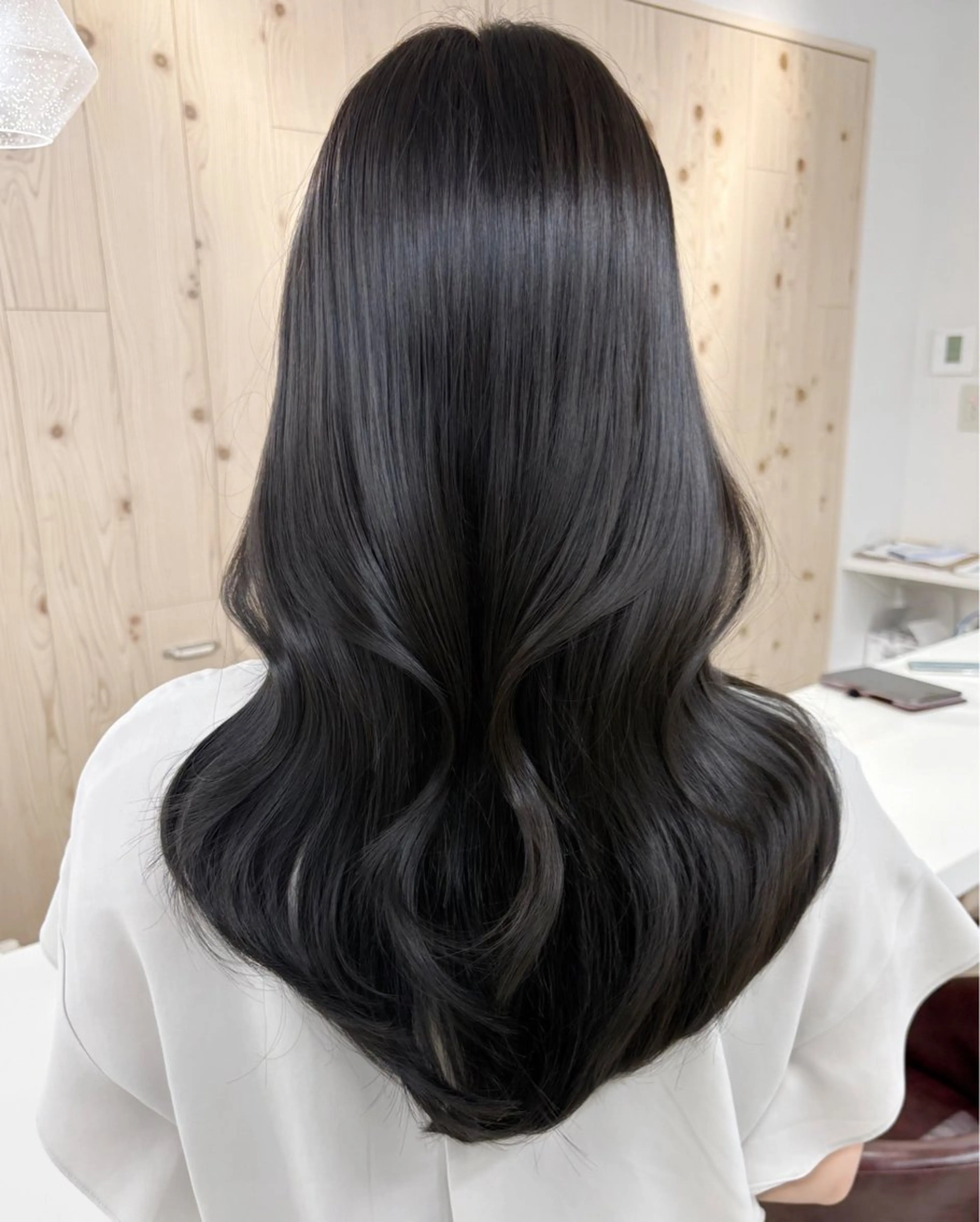 ロング カラー カット ヘアカラー トリートメント ヘアセット 新宿/韓国ヘア/ 髪質改善ストレートのヘアスタイル
