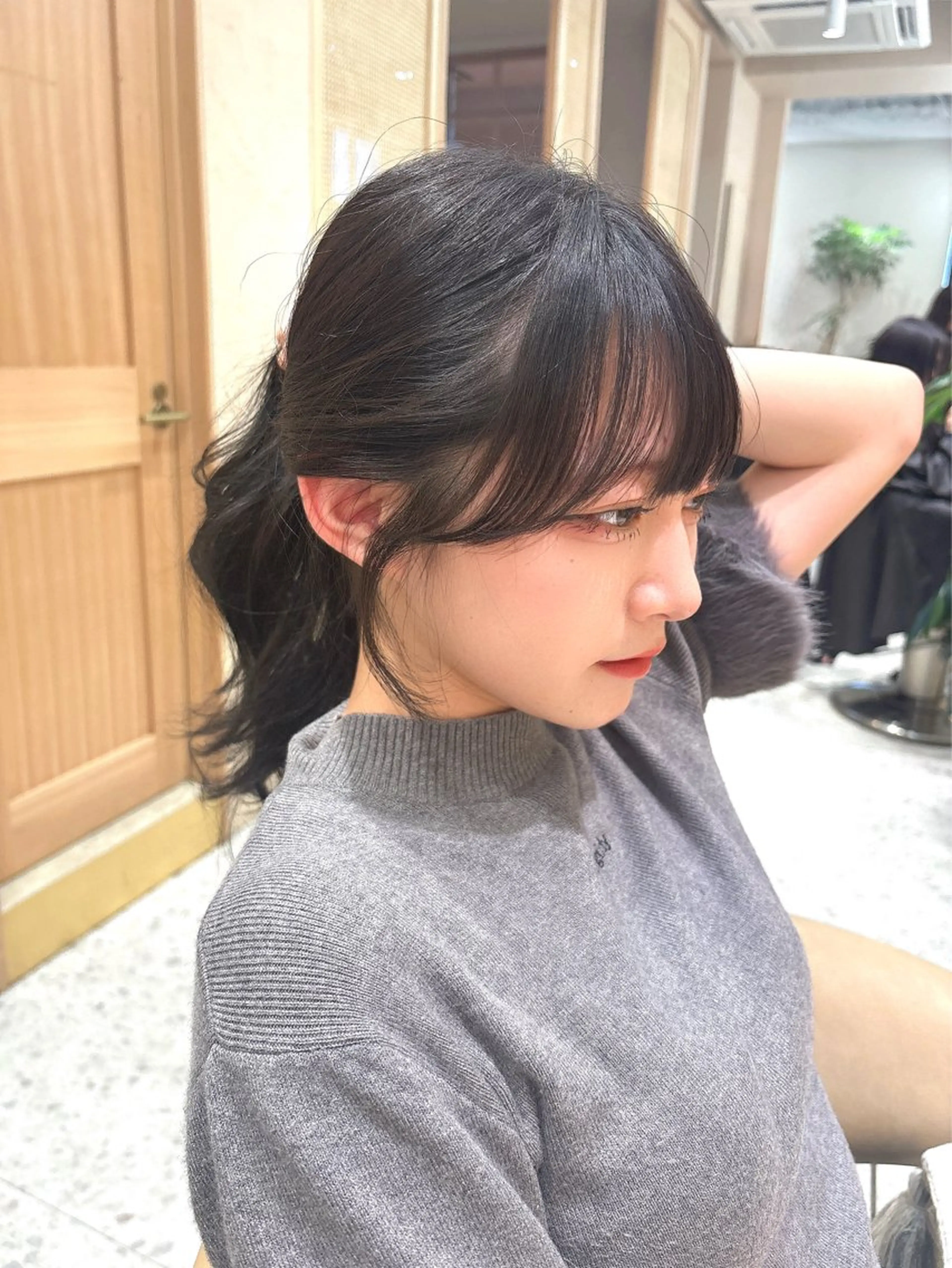 ロング カット ヘアカラー トリートメント Kanami/韓国風 /艶カラーのヘアスタイル