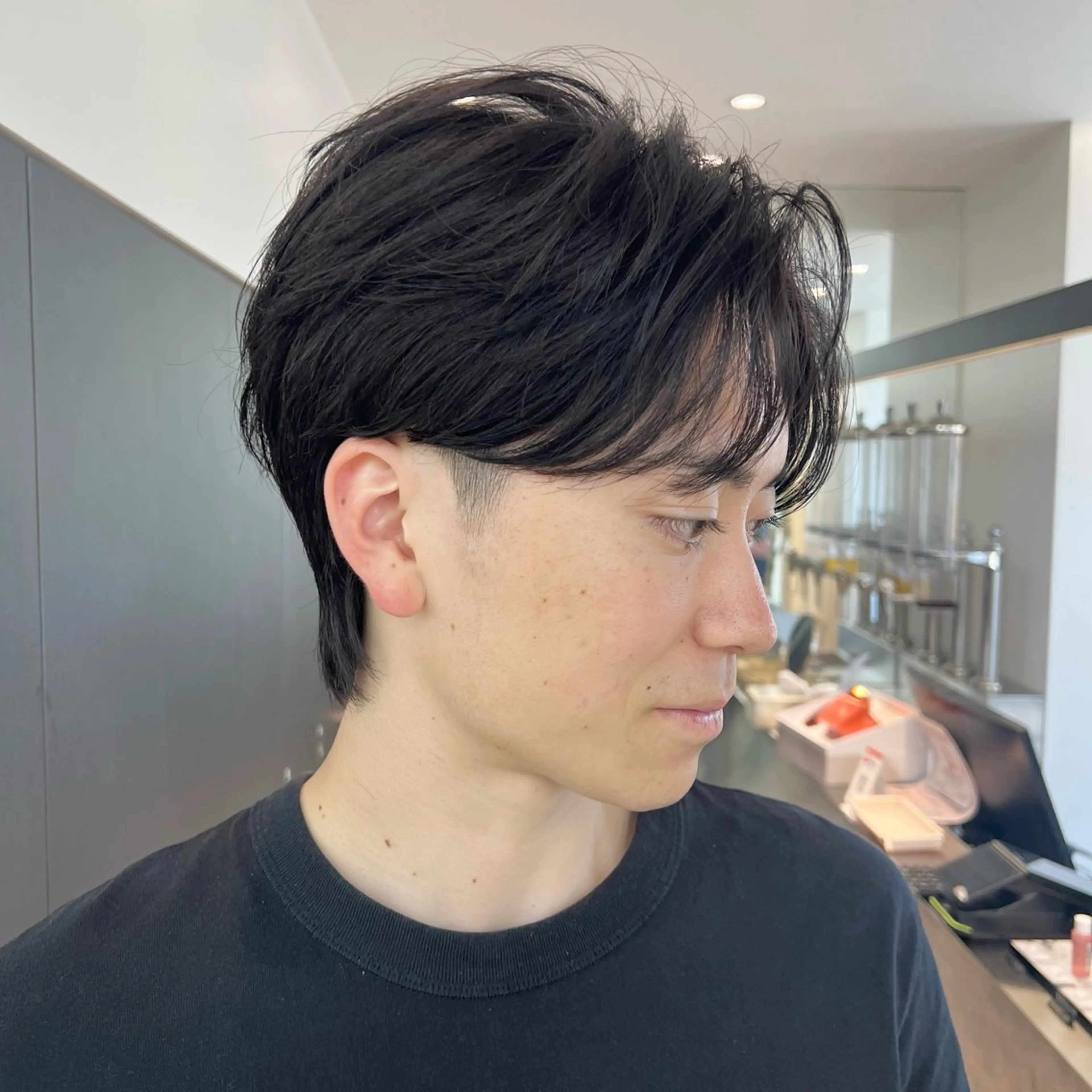 パーマ メンズ センターパート フェザーパーマ メンズ韓国風 メンズパーマ 髪質改善 カット パーマ トリートメント メンズ/韓国レイヤー /縮毛矯正/📍爽太のヘアスタイル