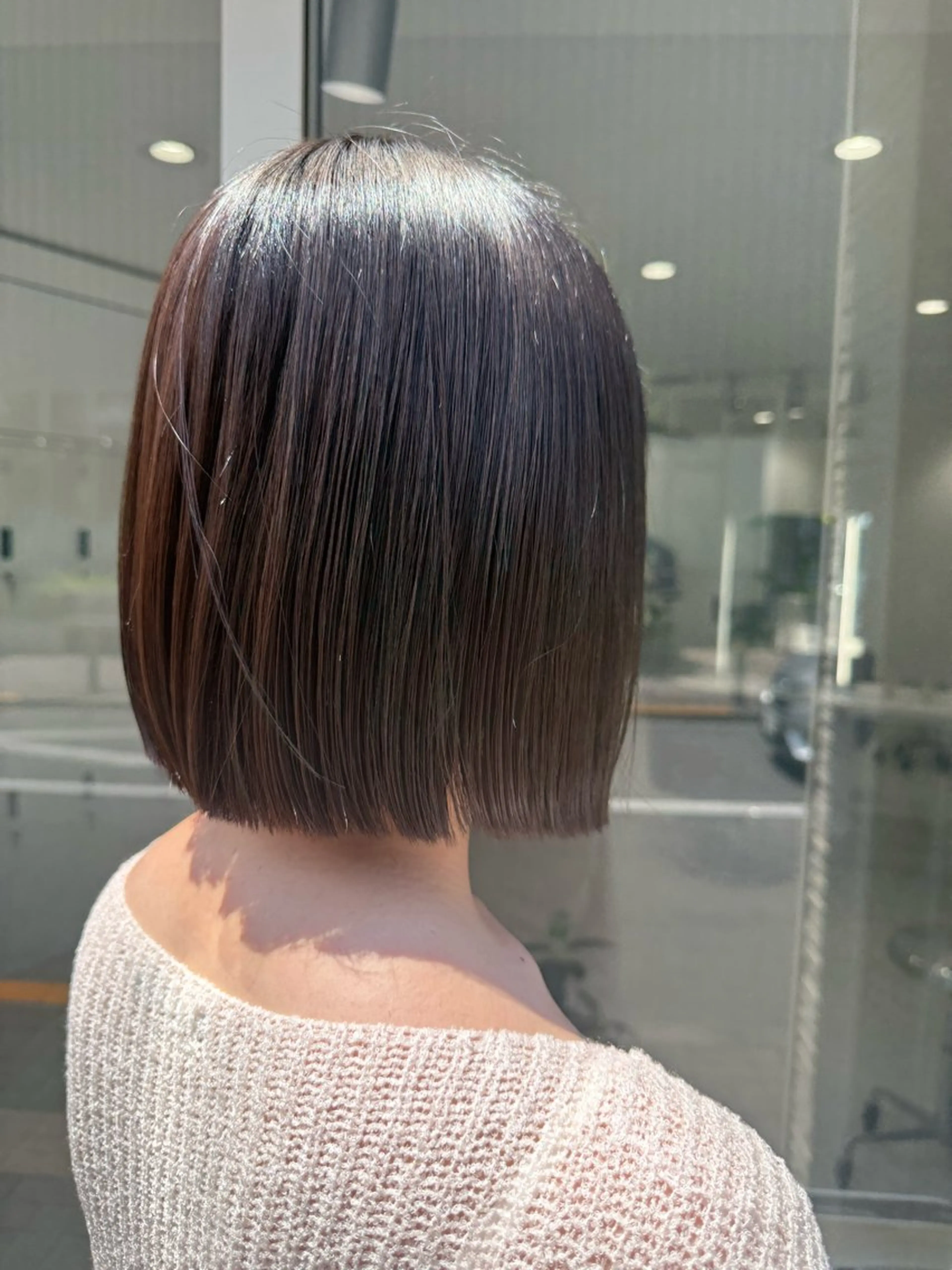 ミディアム 切りっぱなしボブ ボブ 韓国風ヘア やま/トレンドカラー /カットのヘアスタイル