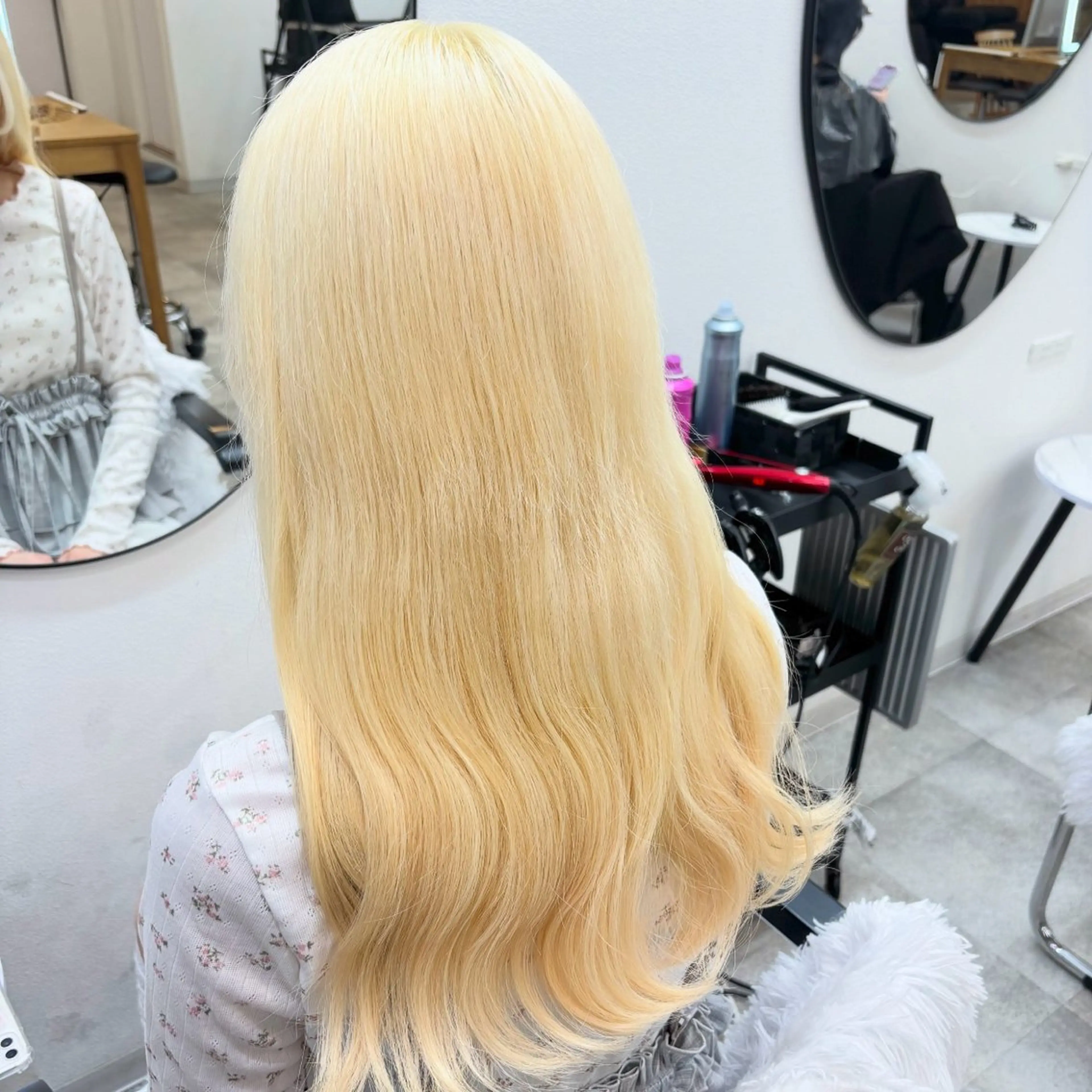 ロング カラー 抜きっぱなしブロンド ヘアカラー トリートメント ヘアセット 渋谷🩶ハイトーン 🩶FUMUのヘアスタイル