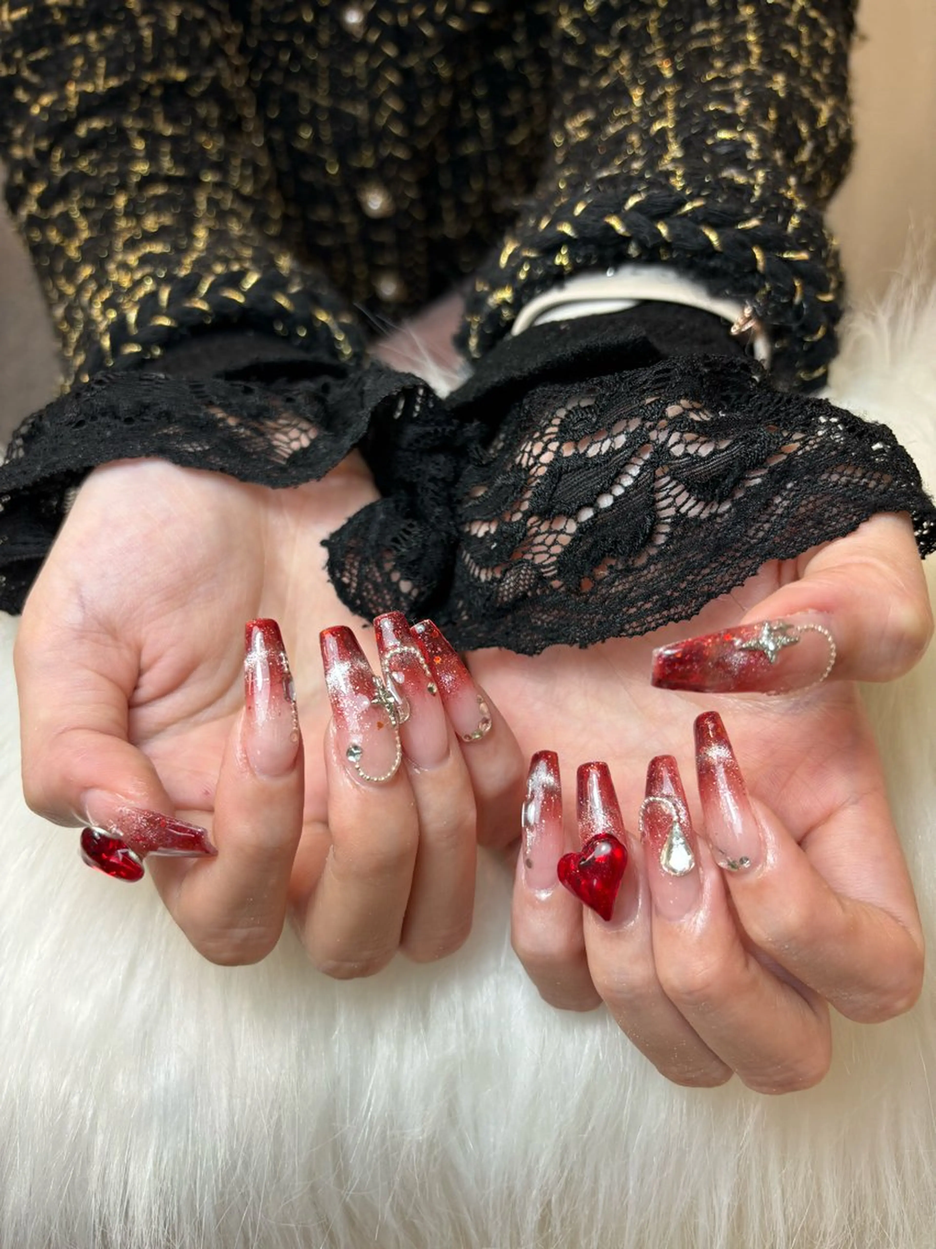 ネイル アートネイル グラデーション キラキラネイル ニュアンスネイル オフィスネイル Jenn Nail Salonのネイルデザイン