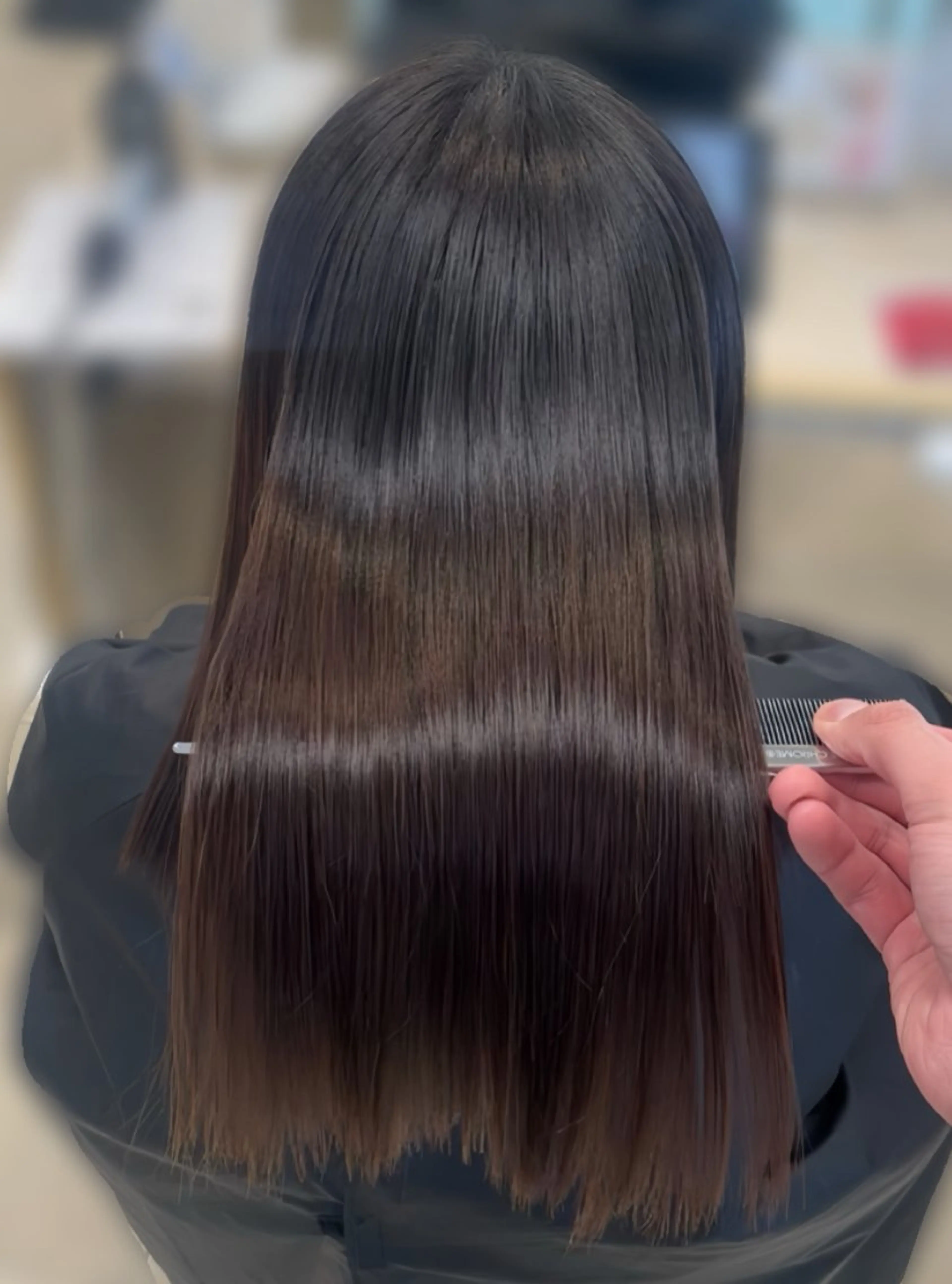 ロング シャドウパーマ／骨格 矯正カット　トモキのヘアスタイル