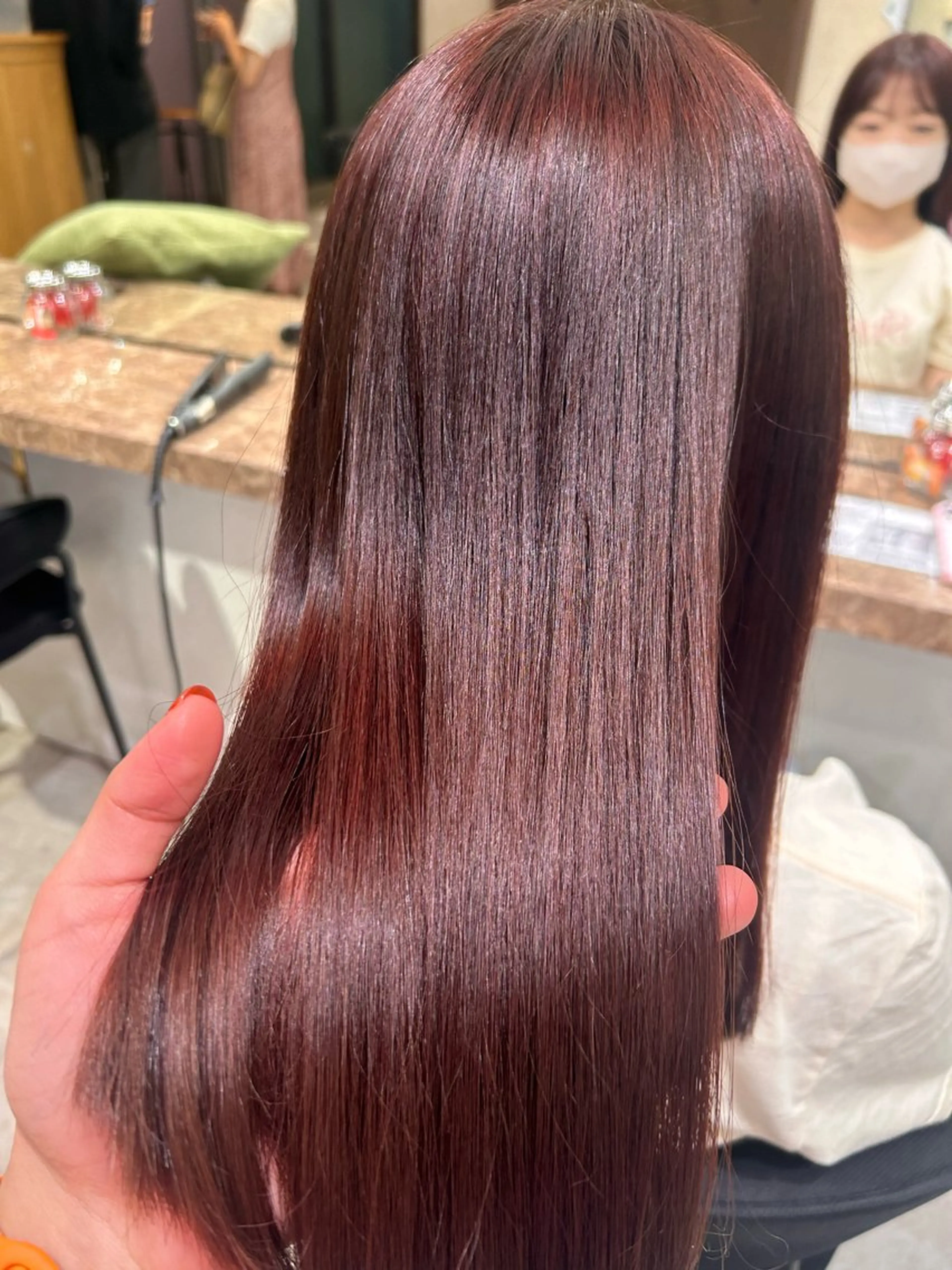 カラー ブリーチ ブリーチなしカラー まとまるボブ/縮毛矯 生🌿あおい✨のヘアスタイル