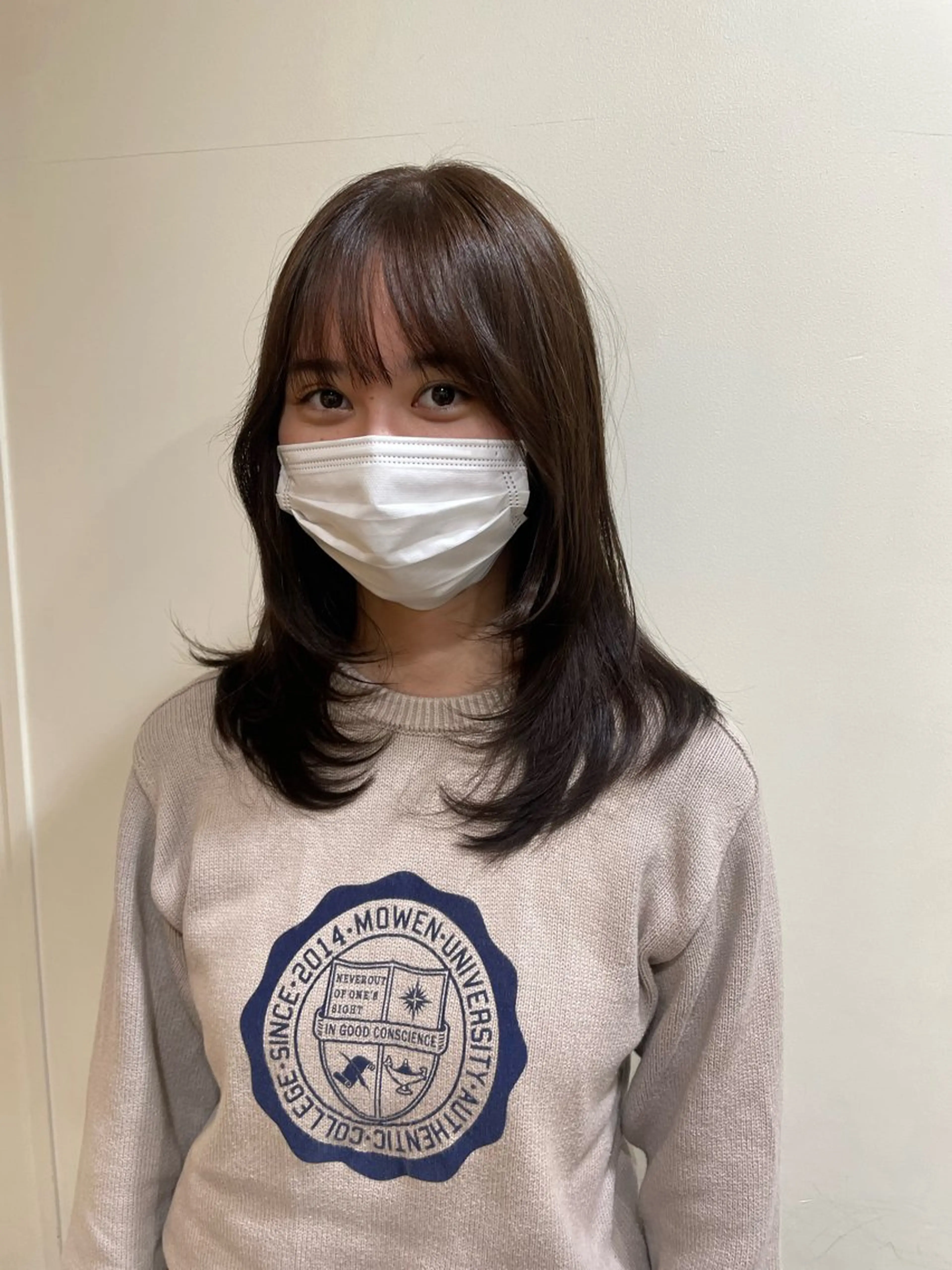 セミロング カラー 韓国ヘア/wカラー レイヤー/RIN🎀のヘアスタイル