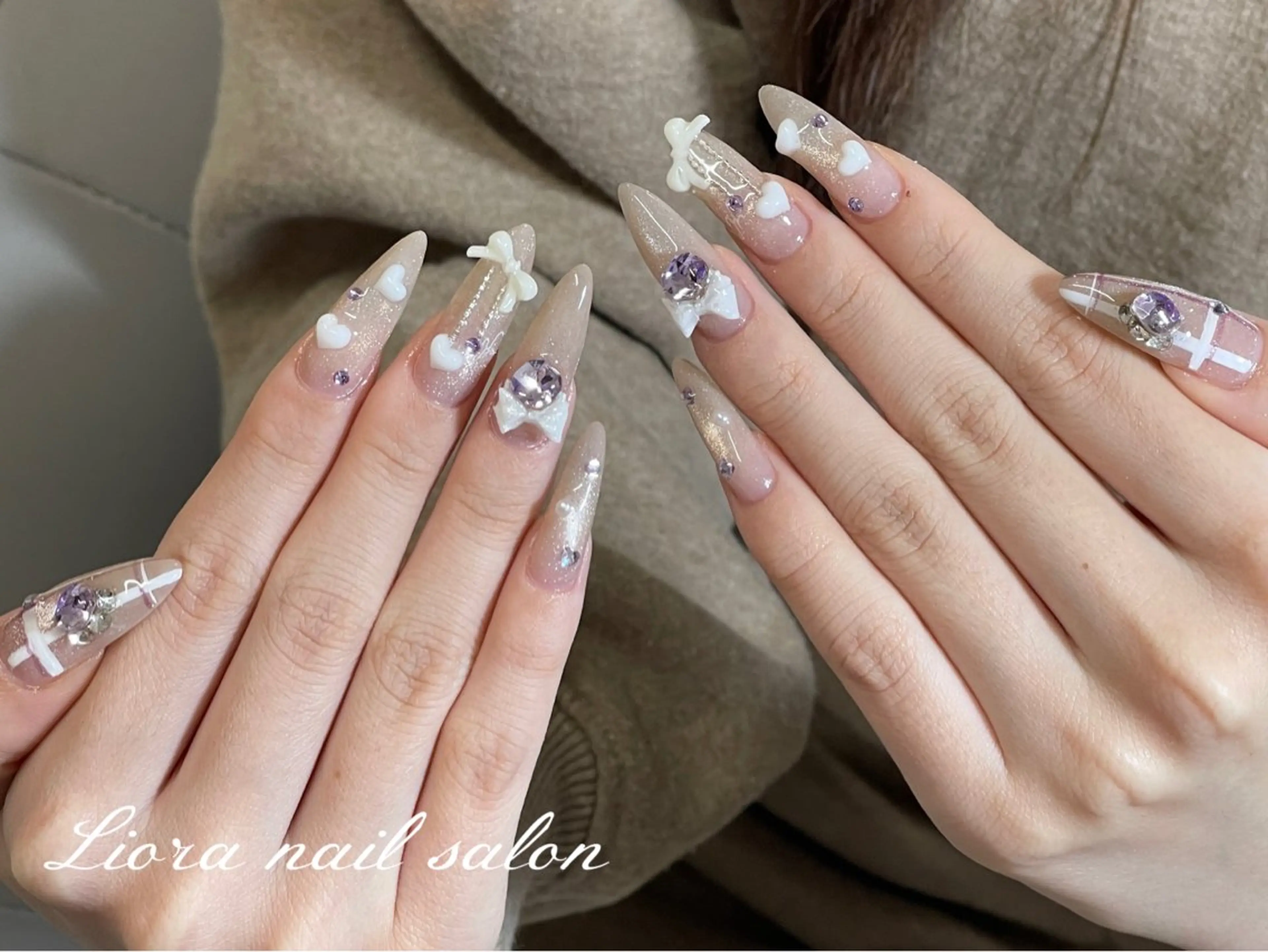 ネイル チークネイル フットネイル フレンチネイル ジェルネイル ガーリー Liora nail スカルプ専門店のネイルデザイン