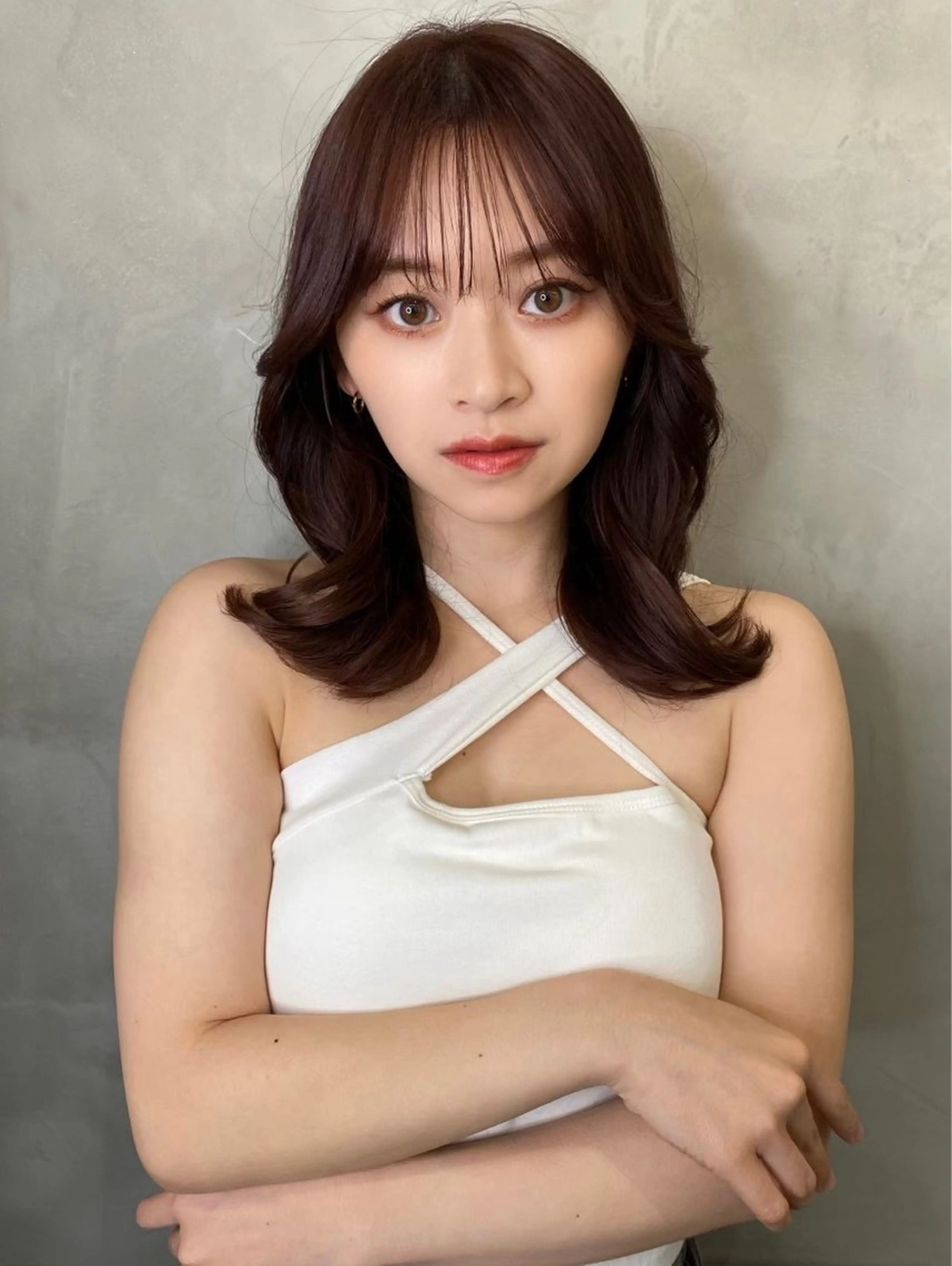 ミディアム カラー ブラウンカラー ショコラブラウン 髪質改善/はるみ🌙 韓国レイヤーのヘアスタイル