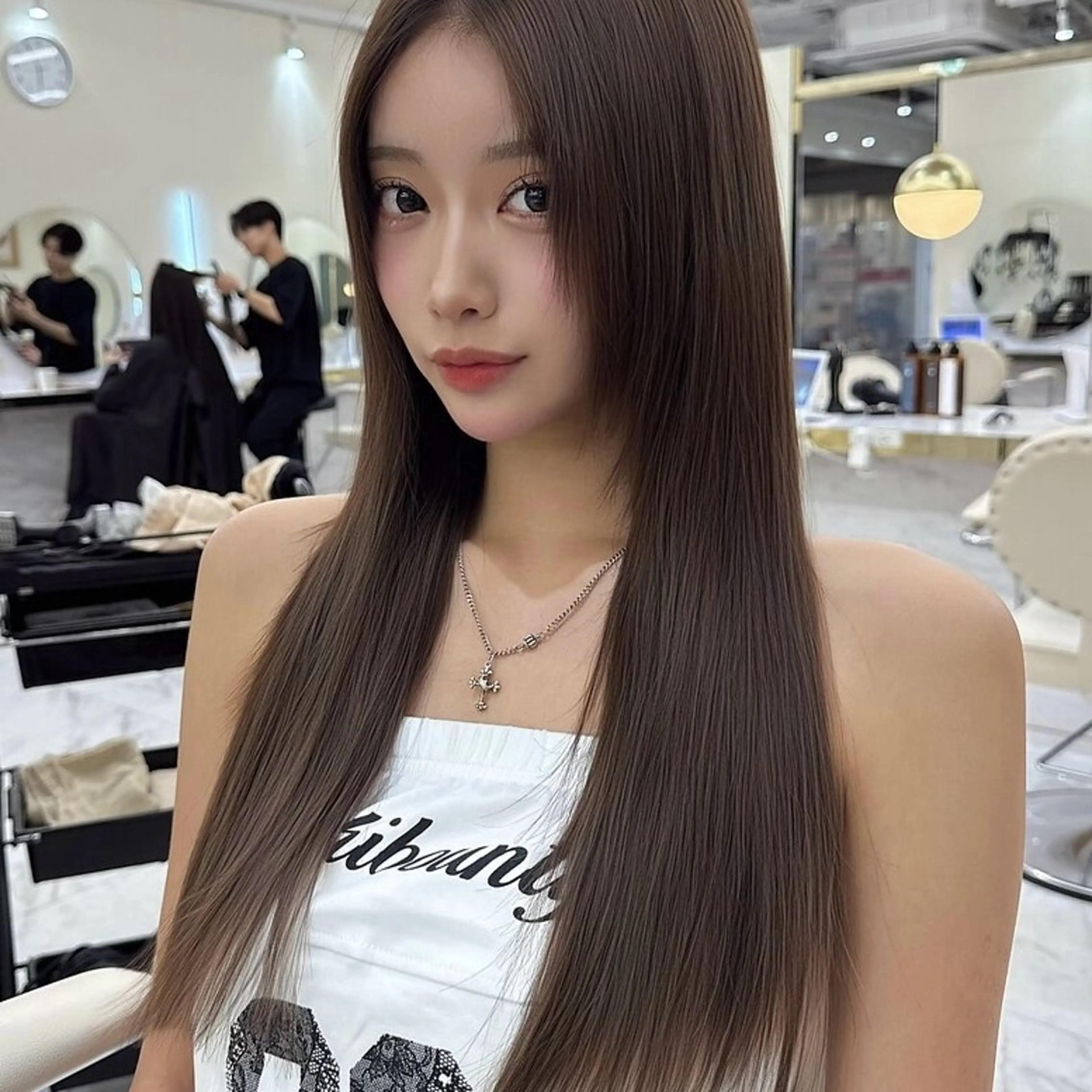 ロング カラー ブラウンカラー 透明感カラー グレージュ オリーブカラー ピンクカラー ヘアカラー CHAINON CENTREのヘアスタイル