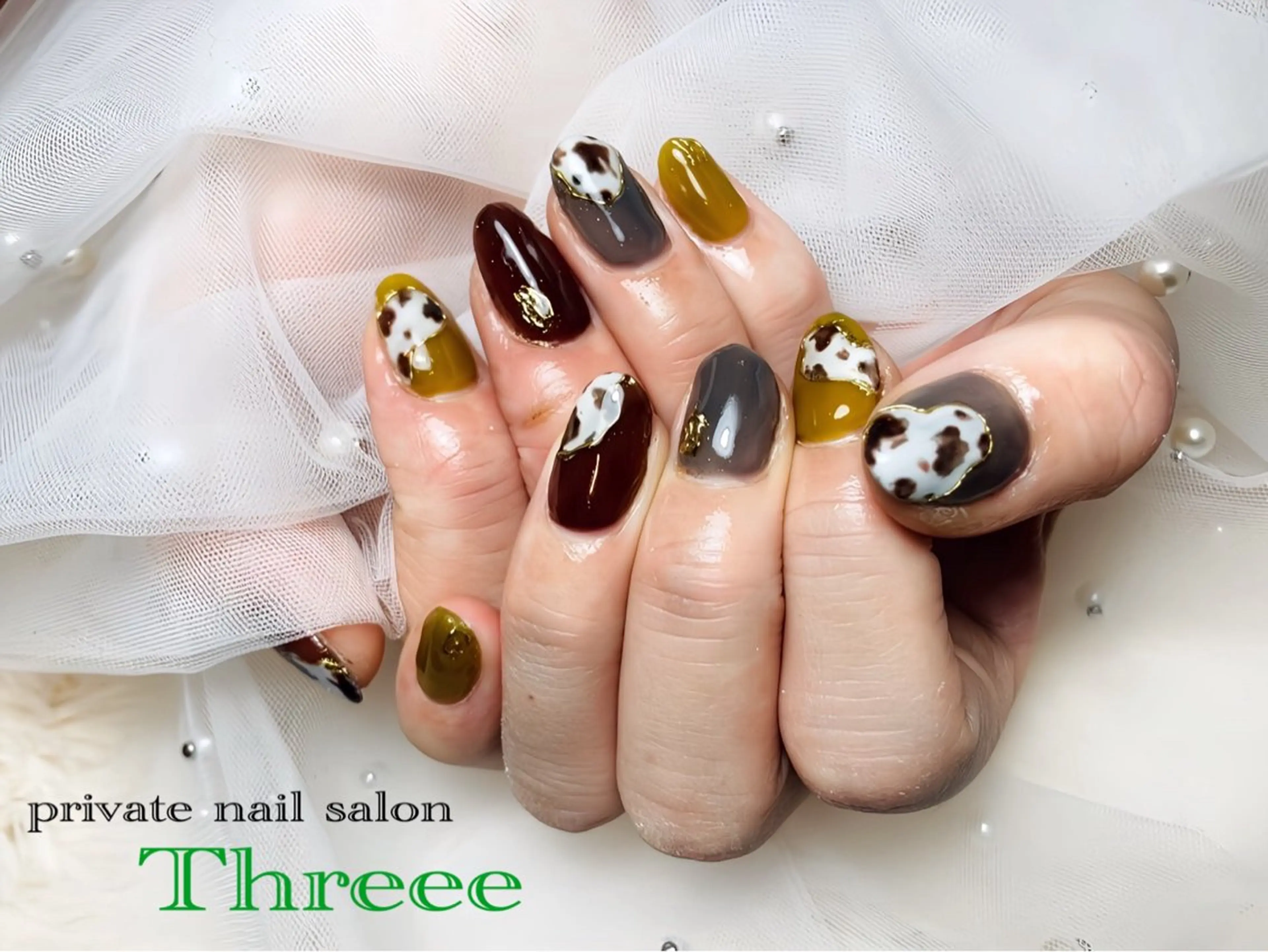 ネイル アニマル柄 ハンドネイル Nail salon - Threee　-のネイルデザイン
