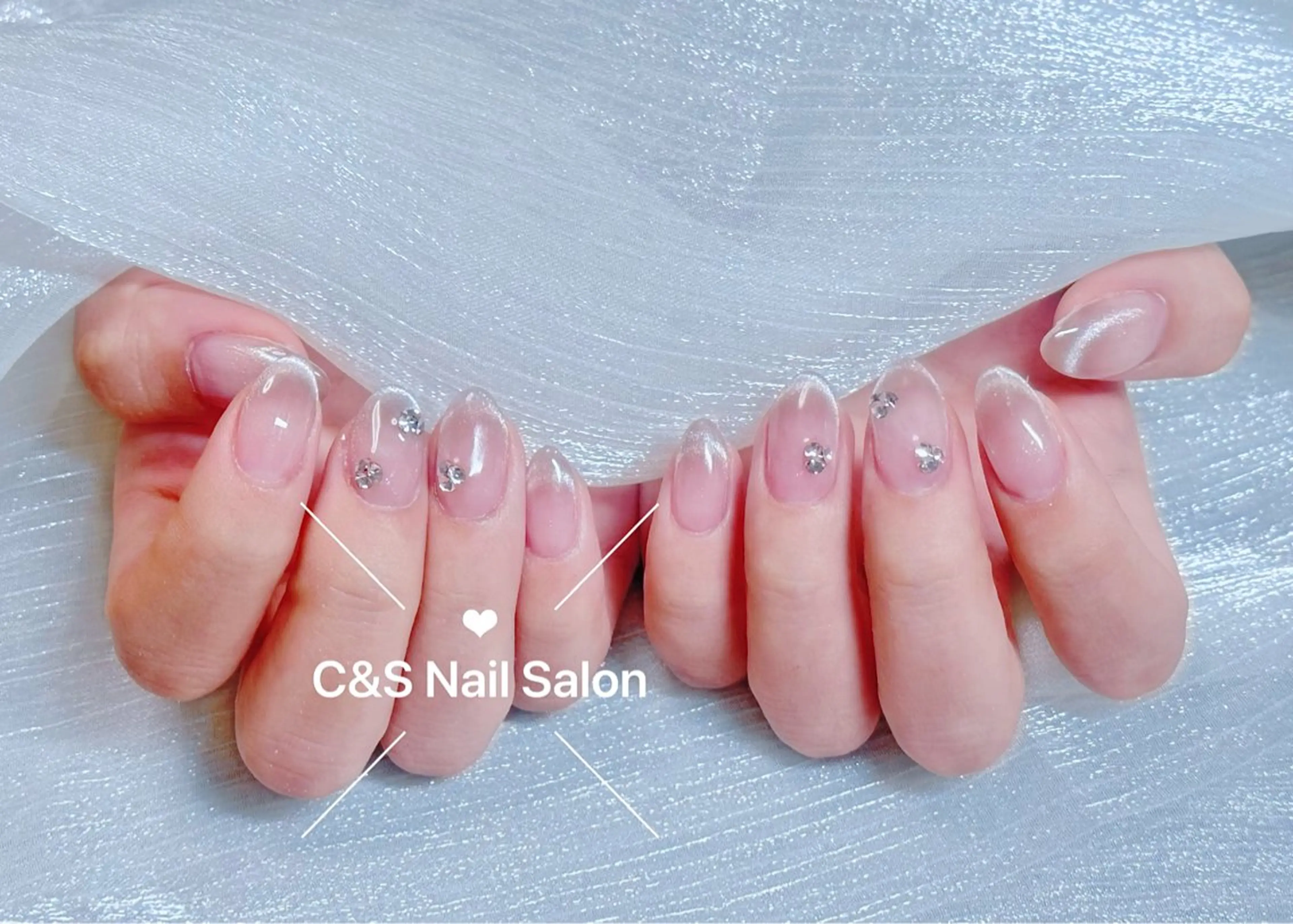 ネイル チークネイル 長さ出し フットネイル フレンチネイル ジェルネイル C&S Nail Salonのネイルデザイン