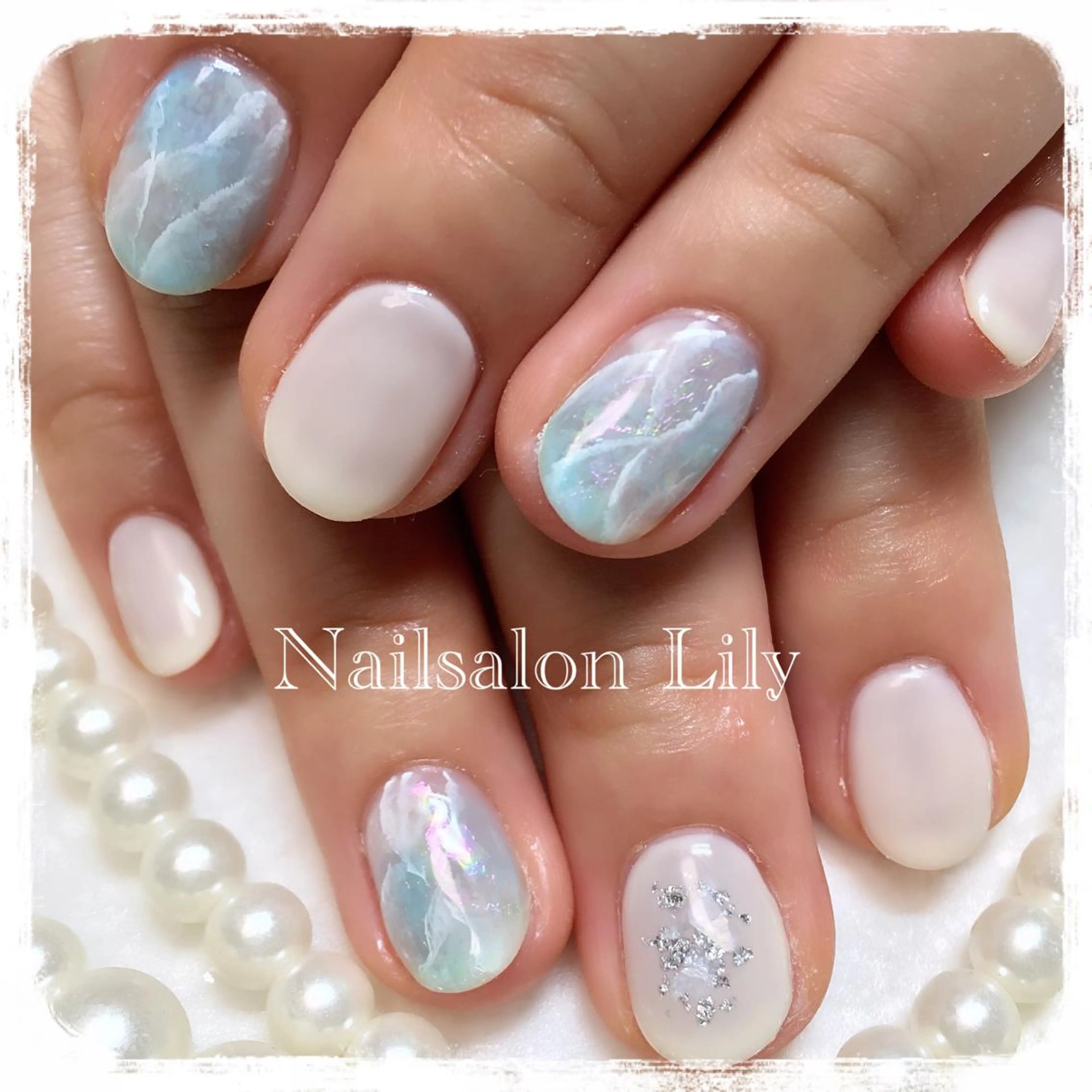 ネイル 大理石ネイル(マーブル) Lily*nail 🌻Mii🌻のネイルデザイン