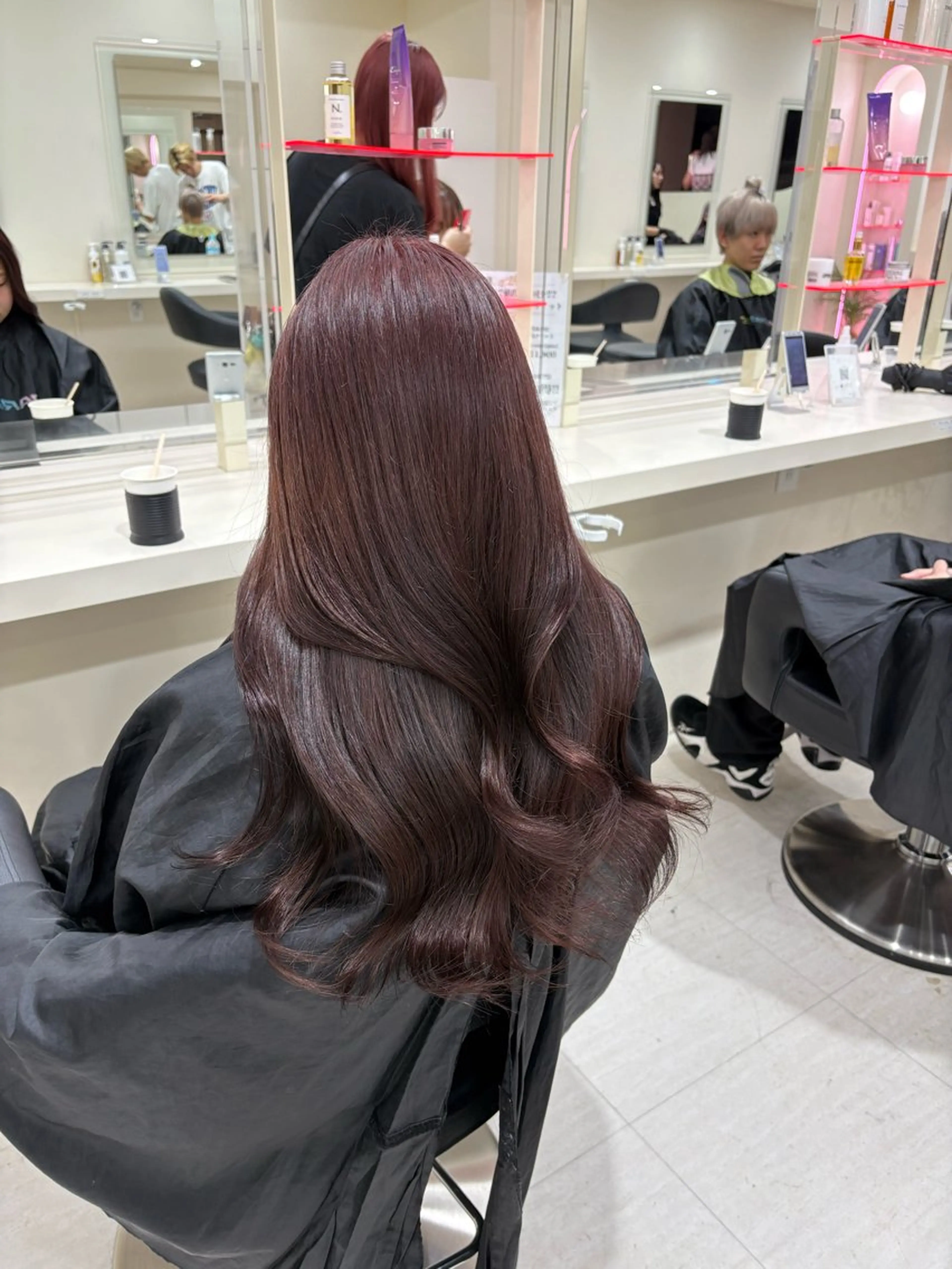 セミロング カラー ヘアアレンジ ヘアカラー 💟RINNA 艶カラー💟のヘアスタイル