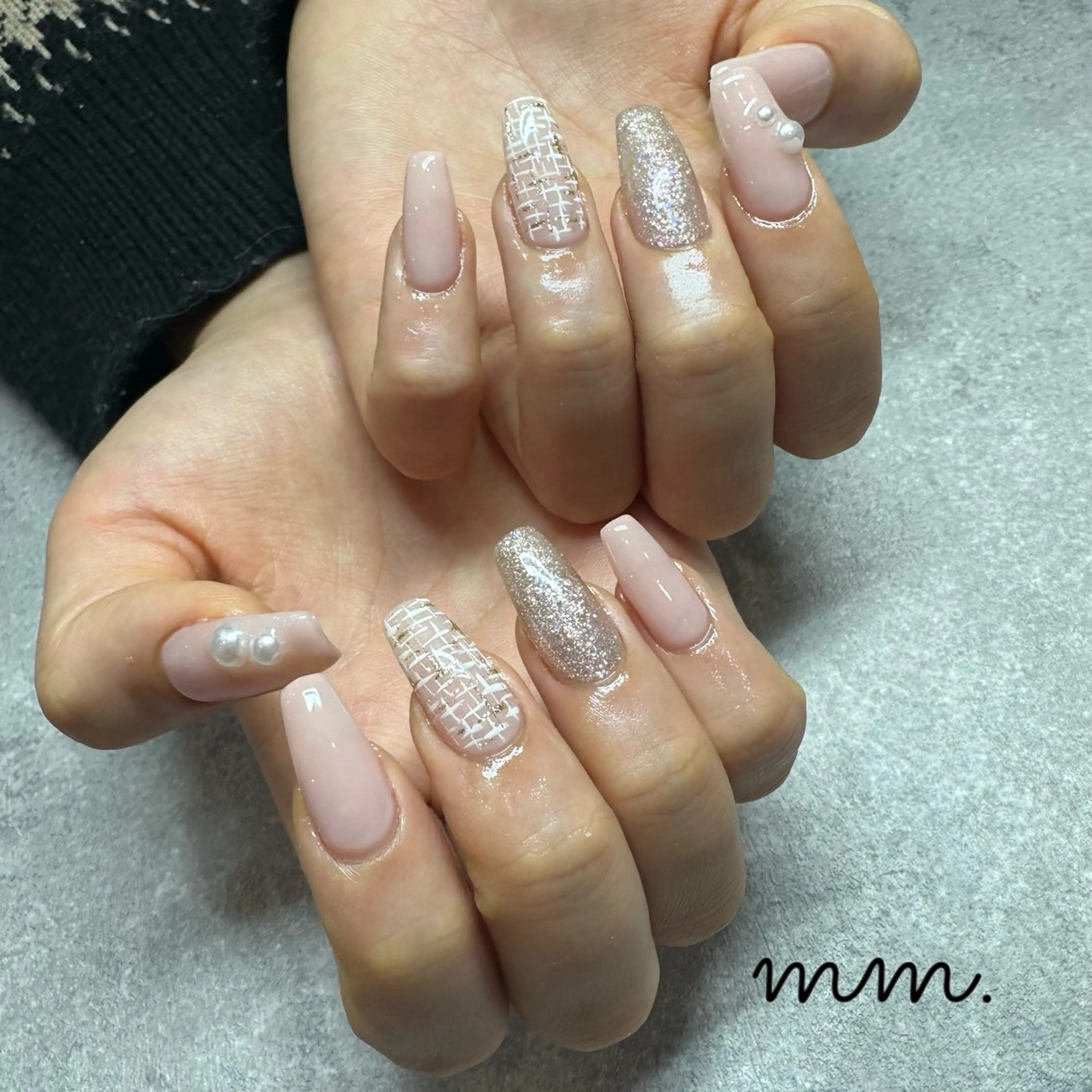 ネイル ハンドネイル 🩷🩵mm.大宮 Riyo🧸🩵🩷のネイルデザイン