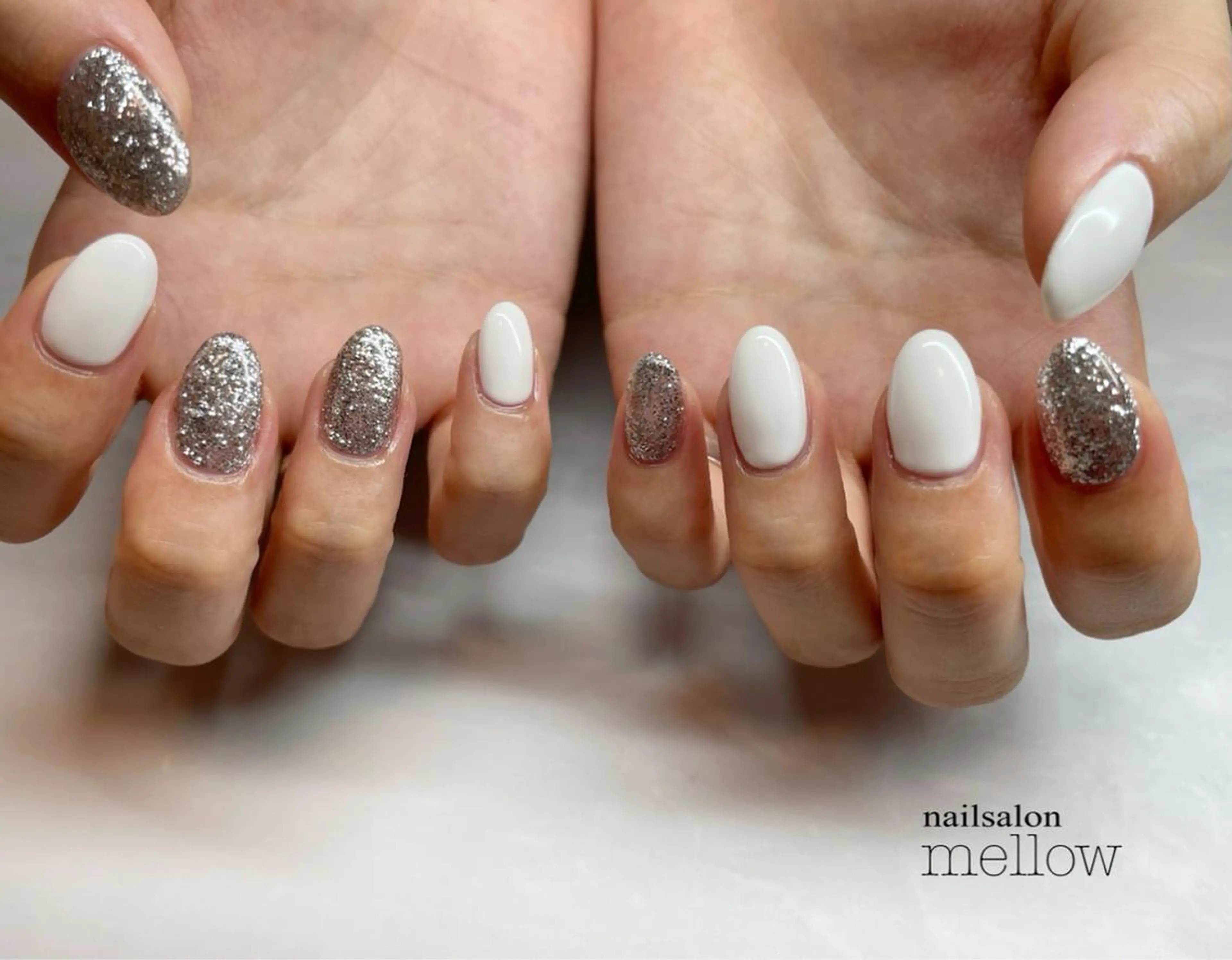 ネイル シルバー 大山 浩美のネイルデザイン