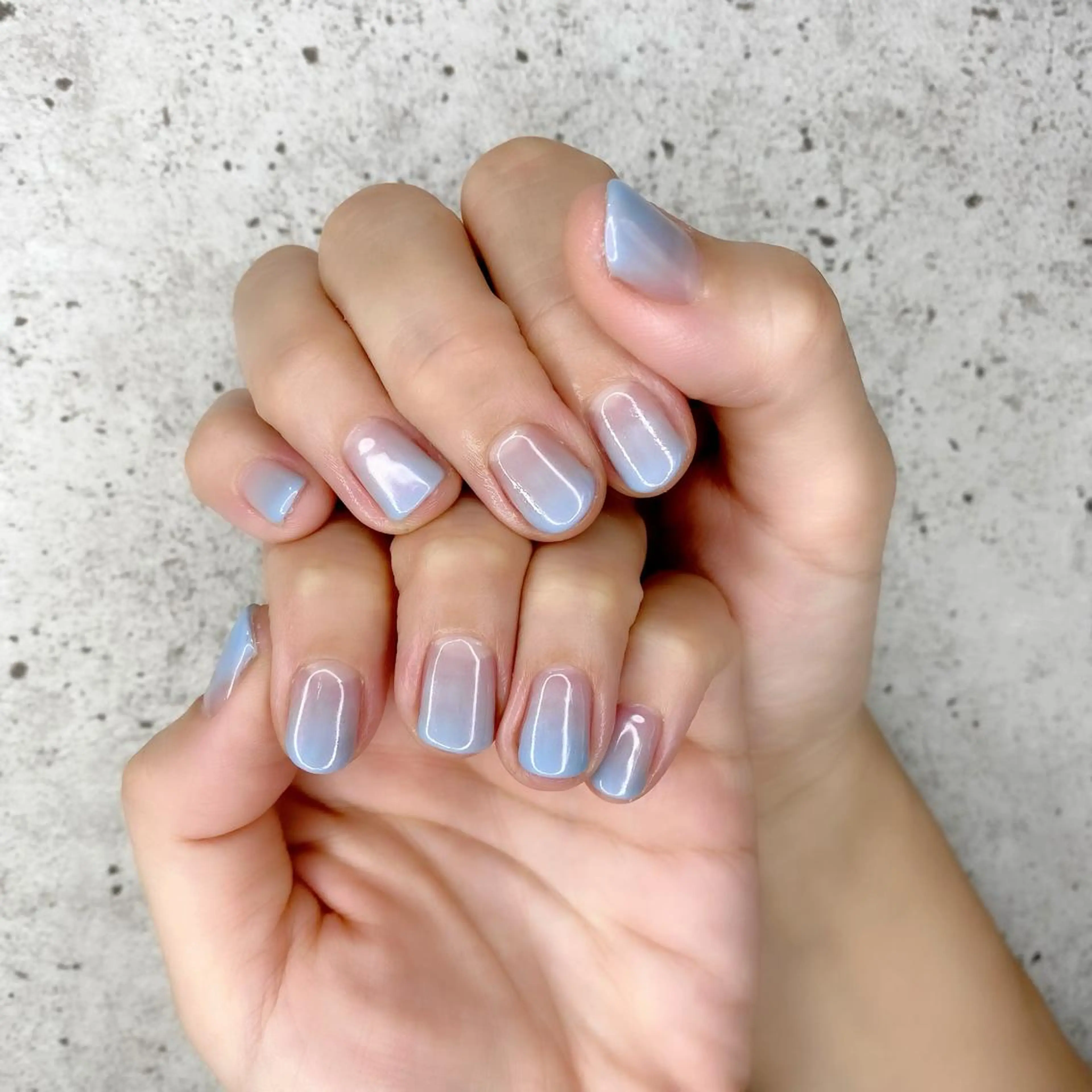 ショート カラー パーマ ヘアアレンジ メンズ キッズ ネイル マツエク・マツパ ブルーカラー グラデーションカラー ショートヘア ブルー グラデーション Salon Ｋのネイルデザイン