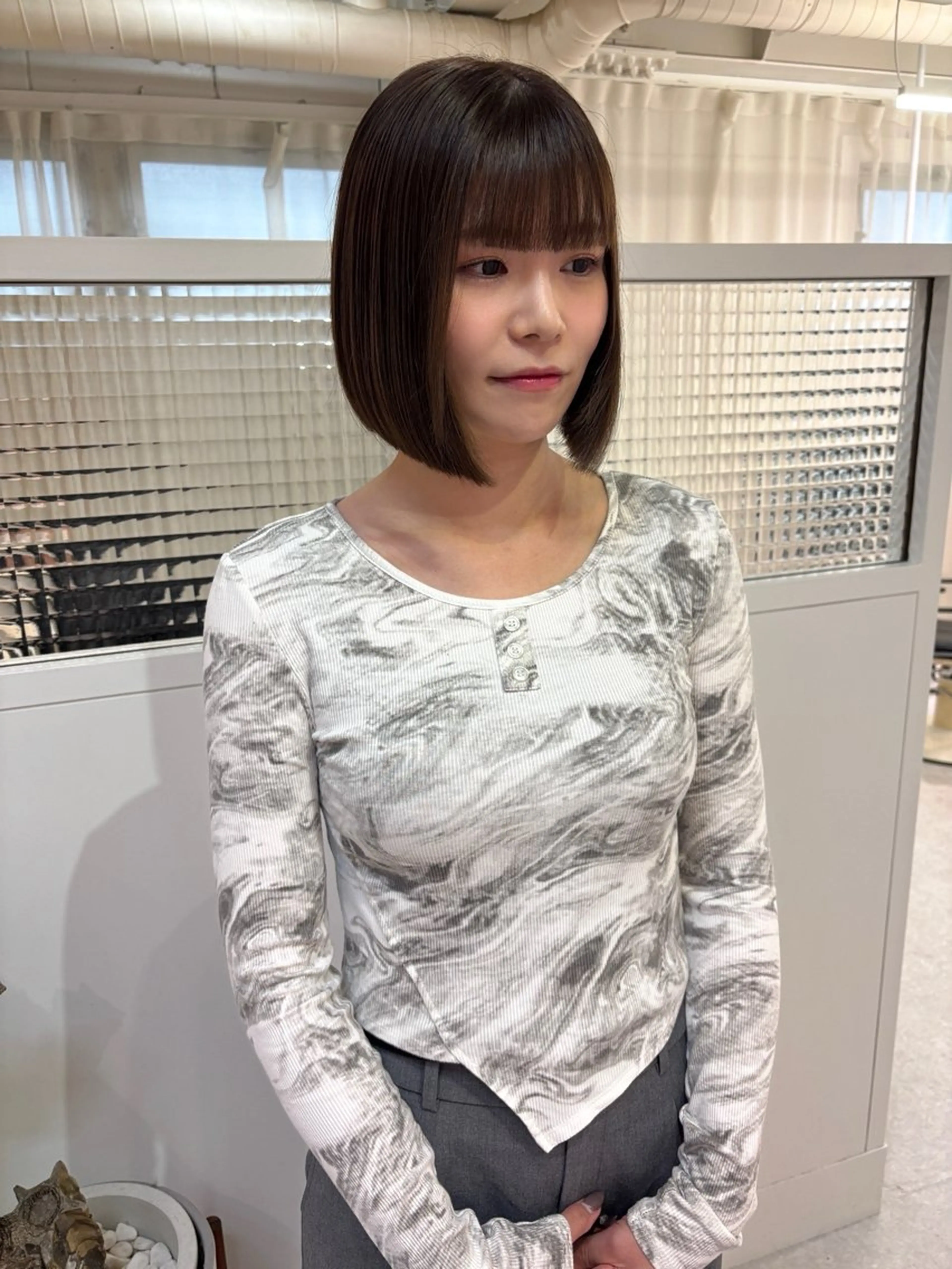 ショート 前下がりボブ ボブ カット masa/ボブ特化/ ぷつっとボブのヘアスタイル