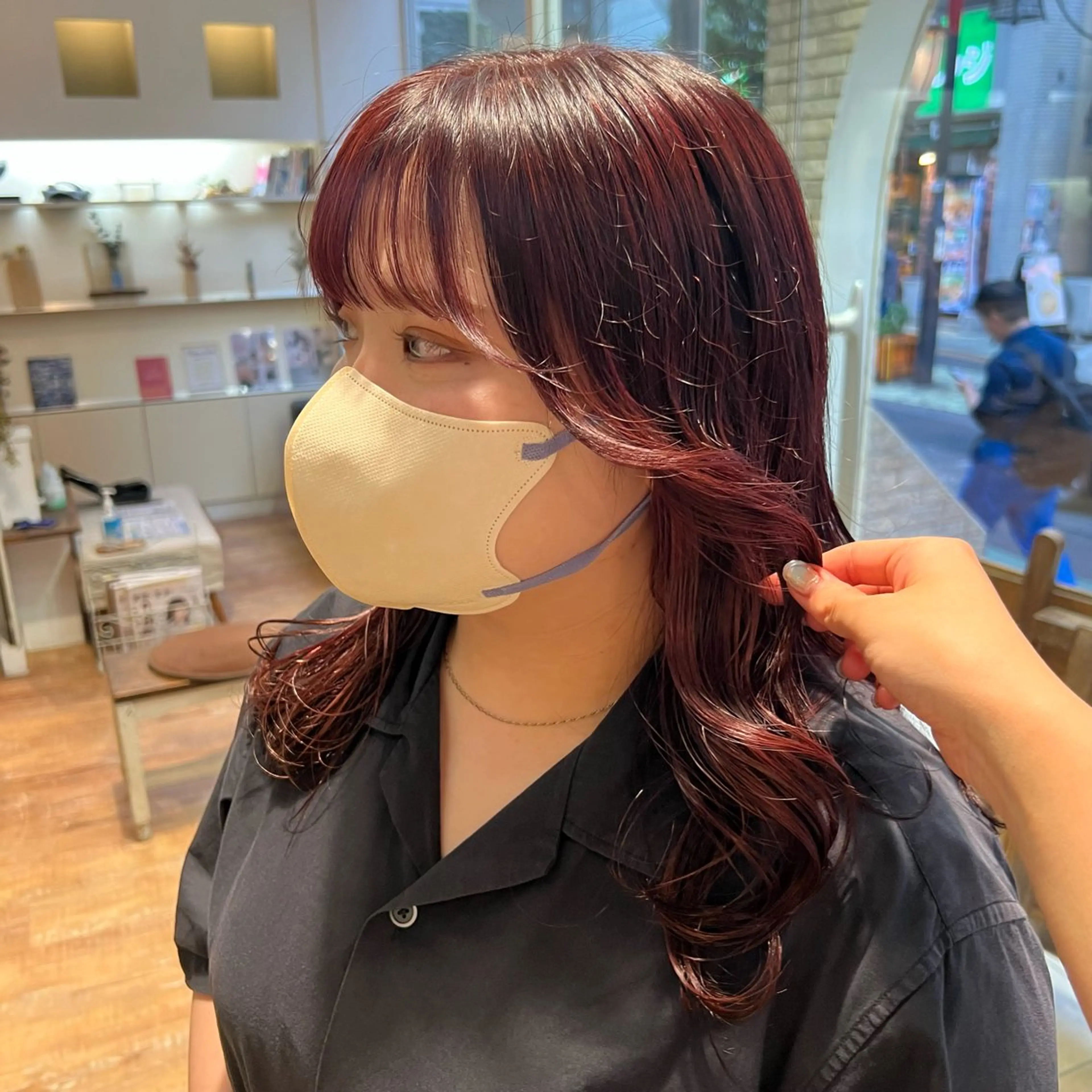 カラー レッドカラー カット インナーカラー♡ Nanakoのヘアスタイル