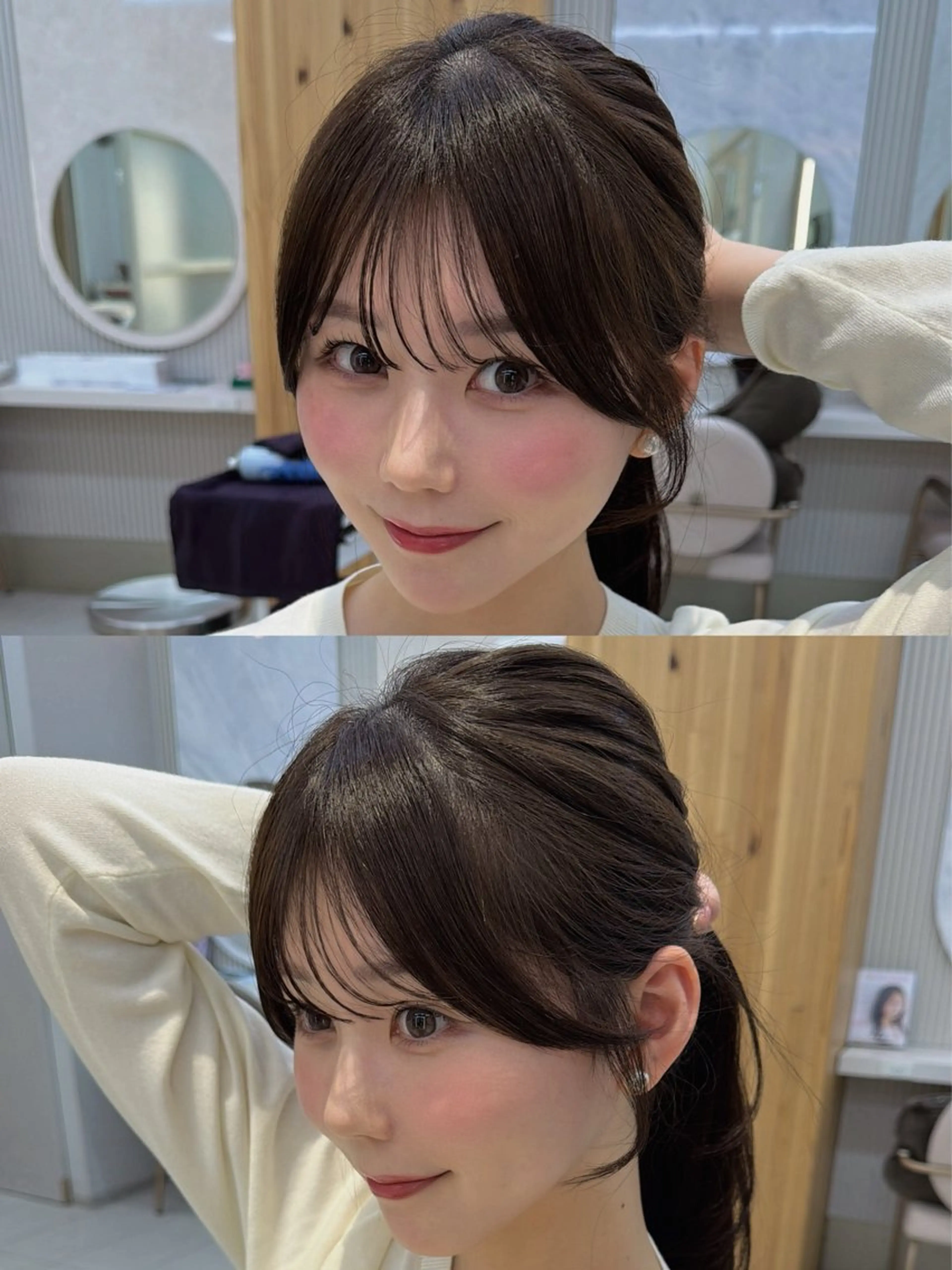 セミロング カット レイヤー/顔周り /透明感/TAKUのヘアスタイル