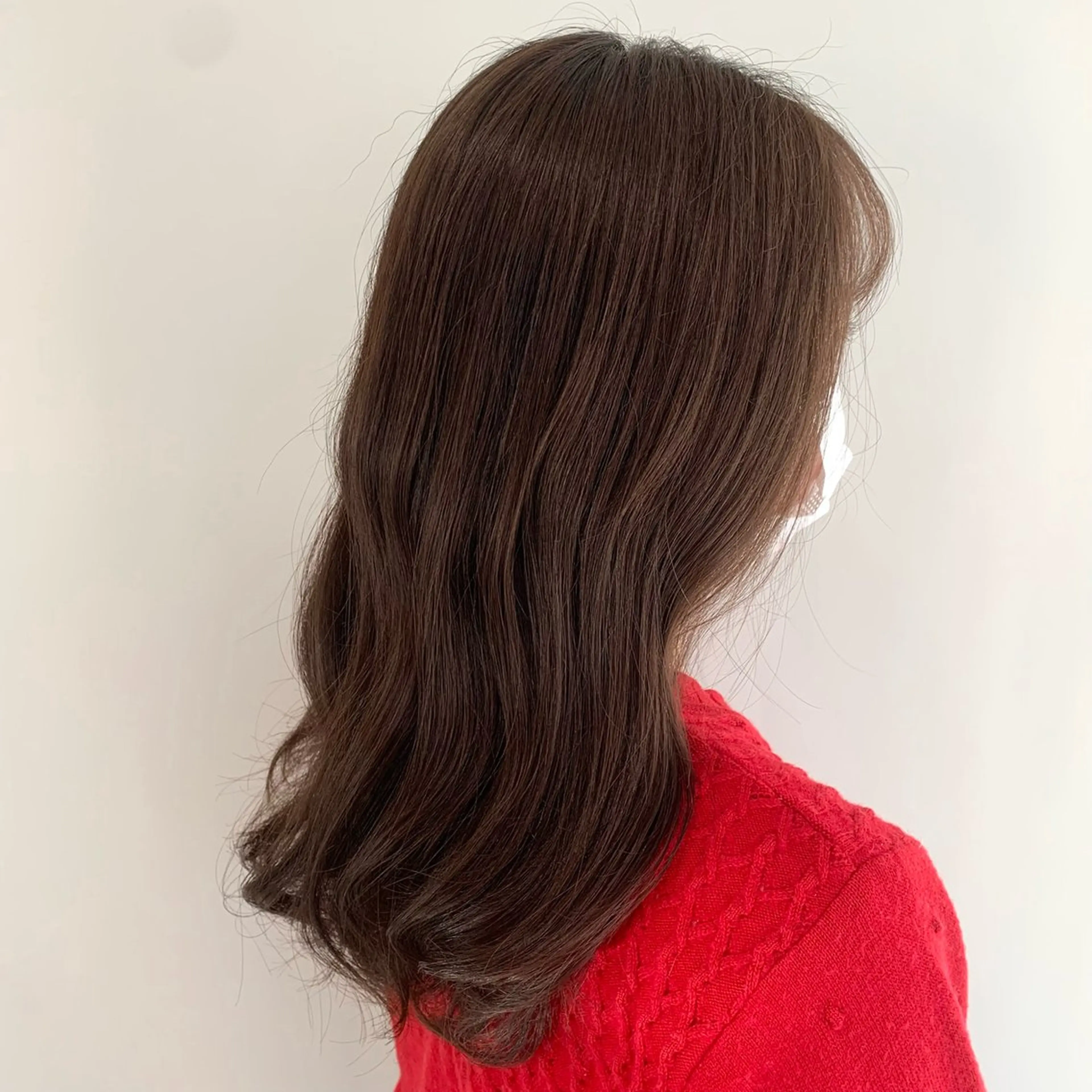 セミロング カラー カット ヘアカラー トリートメント 松浦ゆずき 韓国/ 診断/ダウンパーマのヘアスタイル