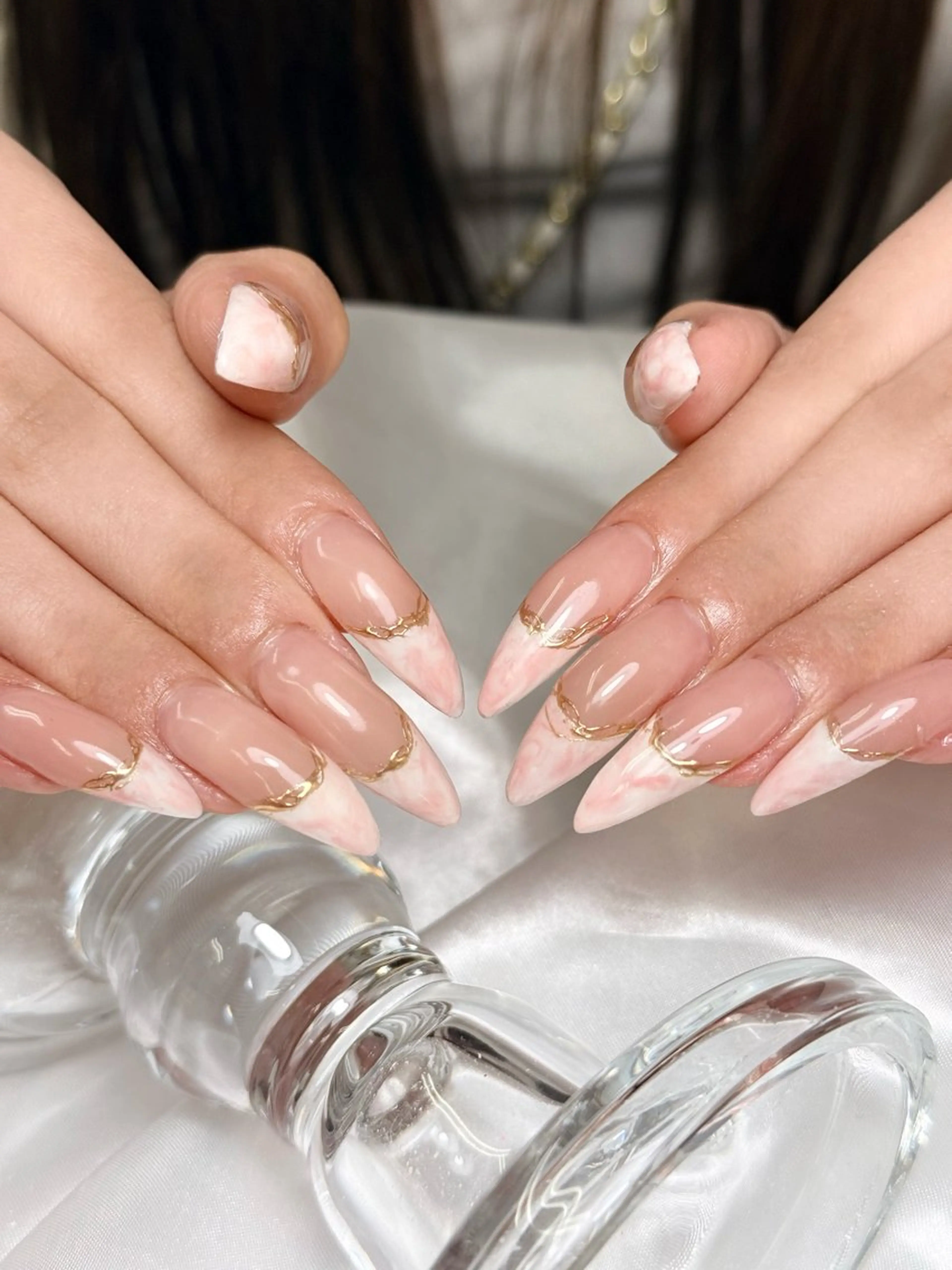 ネイル フレンチネイル 韓国ネイル マグネットネイル シンプルネイル ワンホンネイル nail salon BONはるのネイルデザイン