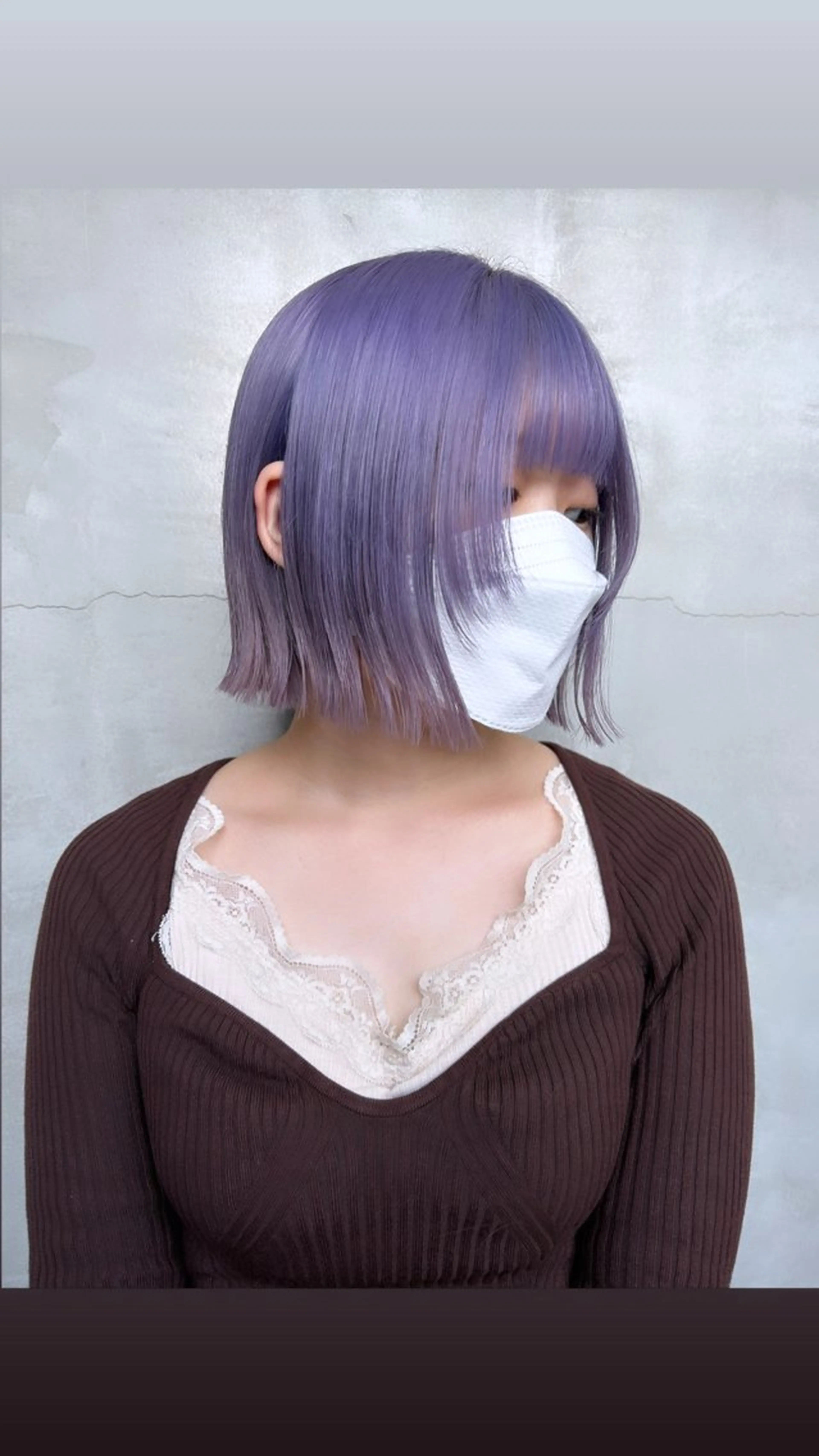 ショート カラー メンズ ラベンダーカラー ボブ カット ヘアカラー トリートメント 🧸艶々韓国ヘア 🧁mizunaのヘアスタイル