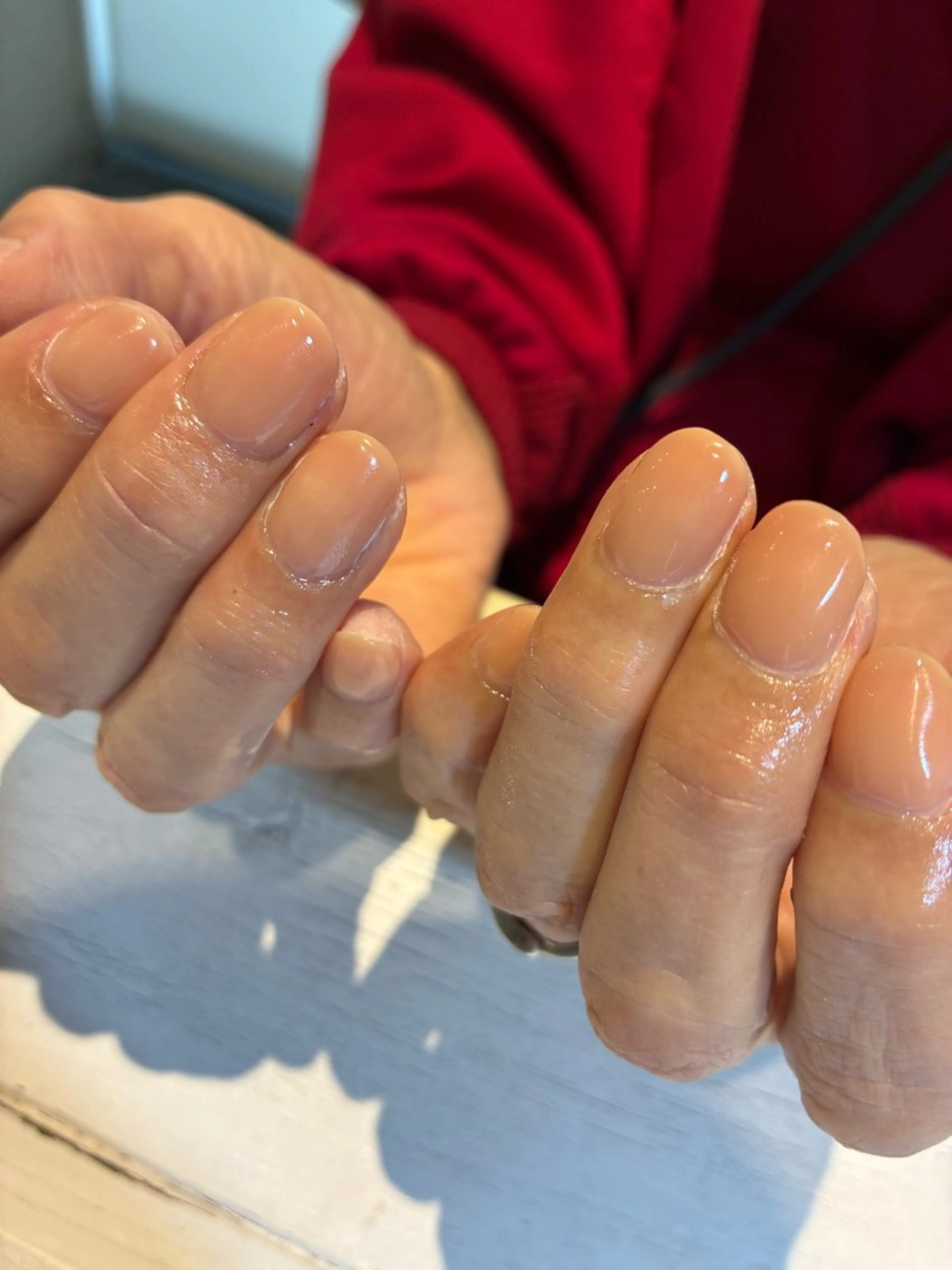 ネイル ピンク ピンクベージュ ハンドネイル door by LIPPUL所属・door nailのネイルデザイン