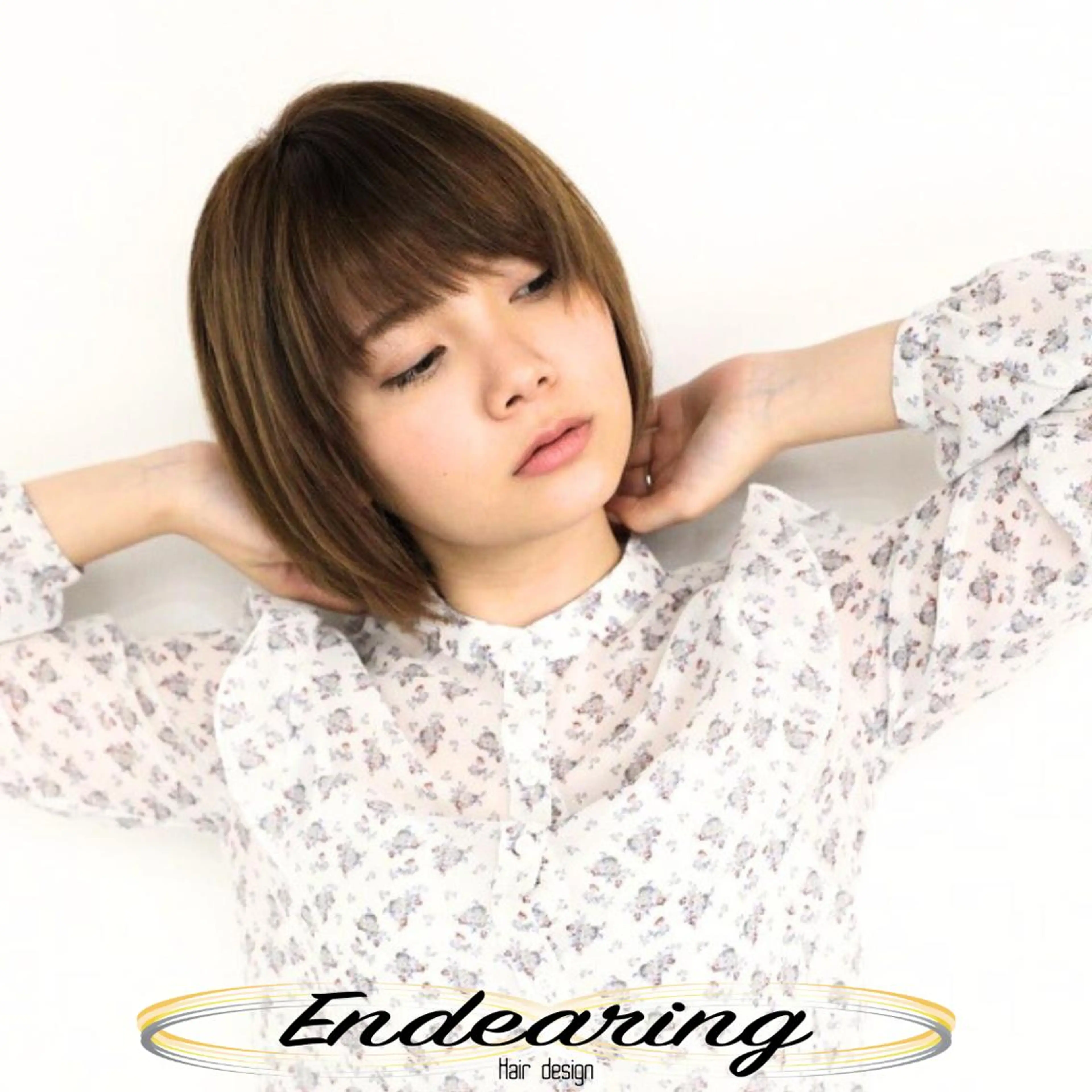 カラー ショートボブ ベージュカラー 透明感カラー ボブ カット ヘアカラー Endearing 銀座/レイヤーカットのヘアスタイル