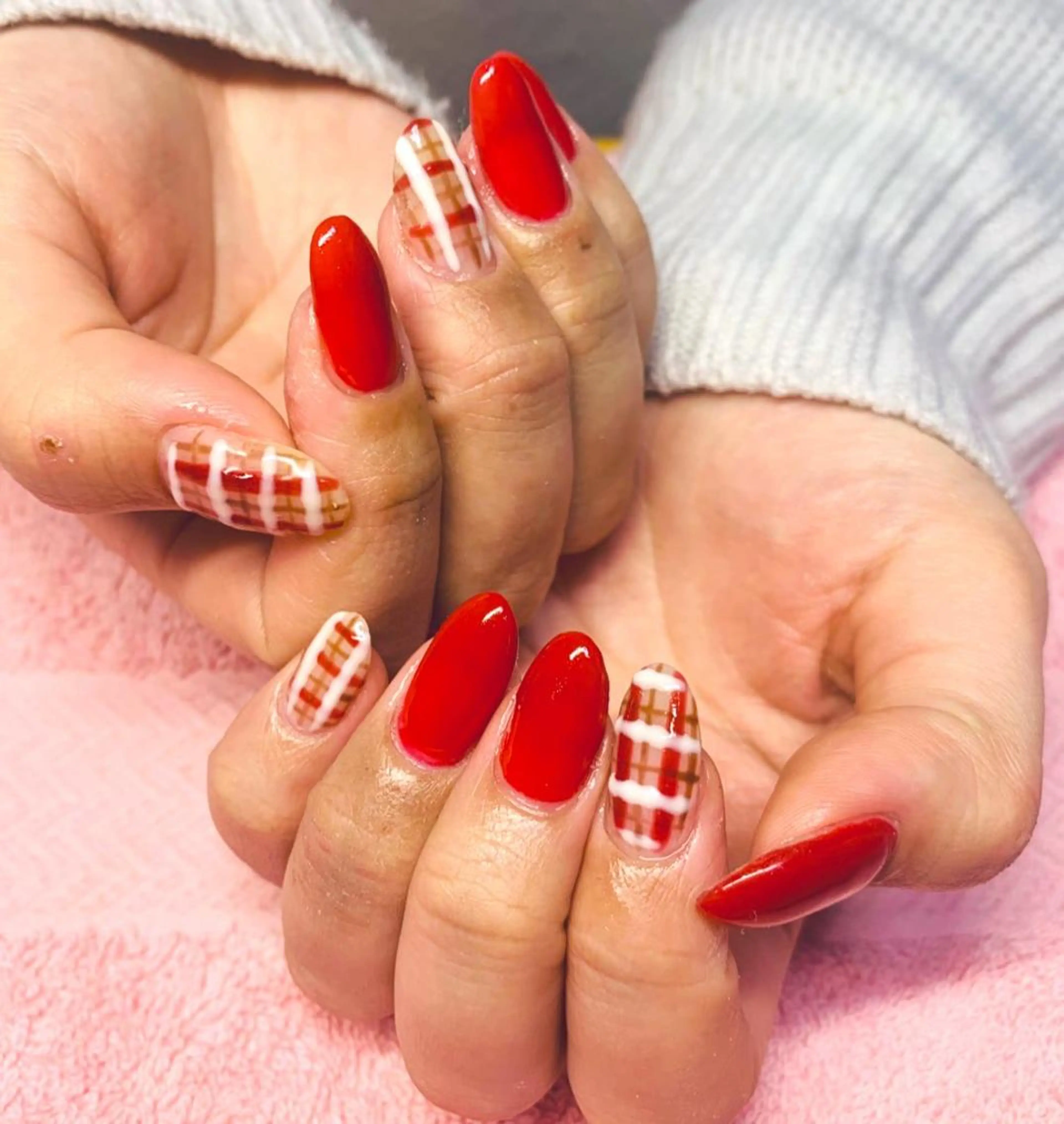 ネイル ぷっくりネイル ツイードネイル 池崎 美穂のネイルデザイン