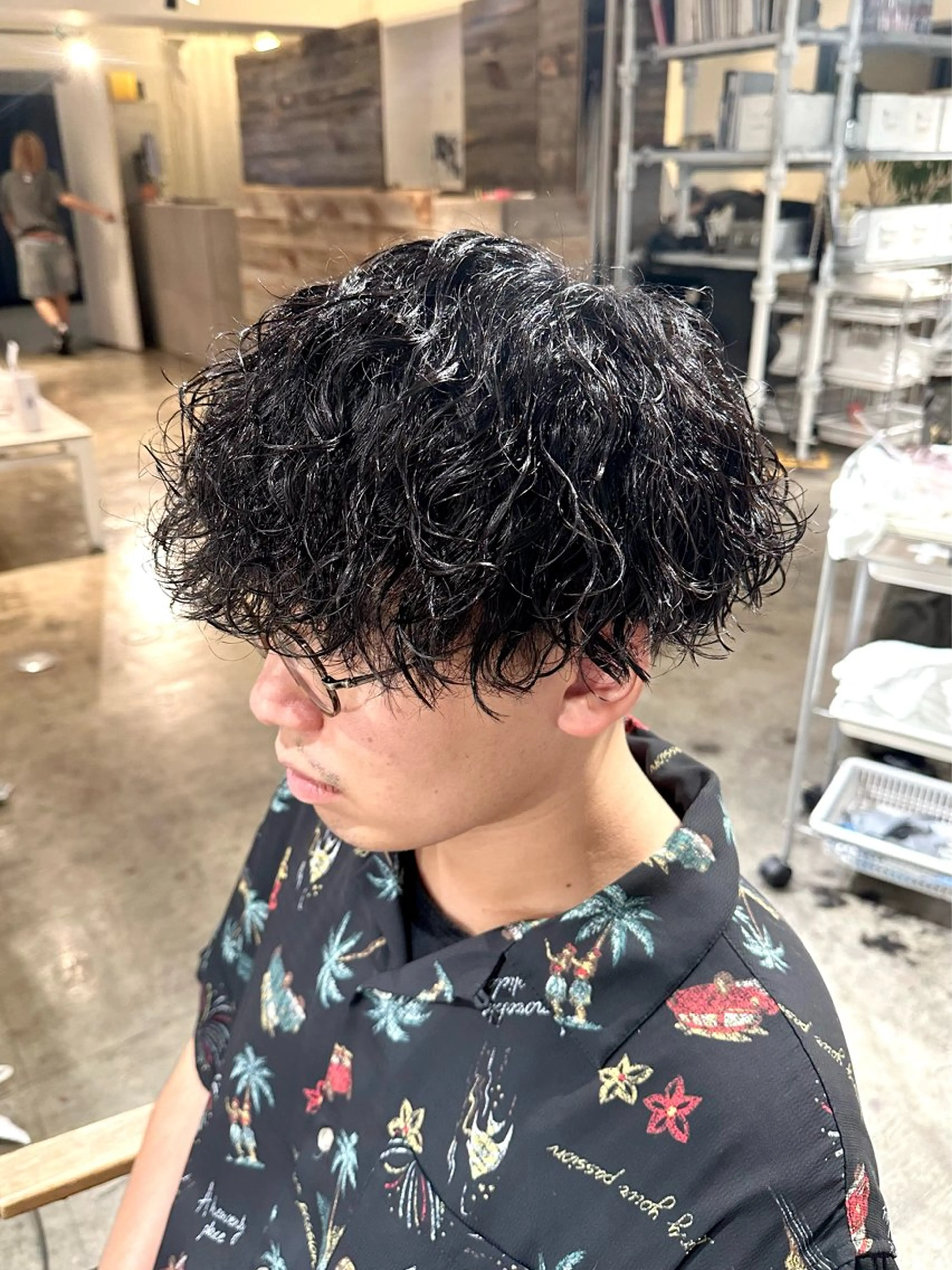 パーマ メンズ メンズパーマ 波巻きパーマ スパイラルパーマ カット パーマ トリートメント 骨格補正施術/メンズ 専門美容師/YUYAのヘアスタイル
