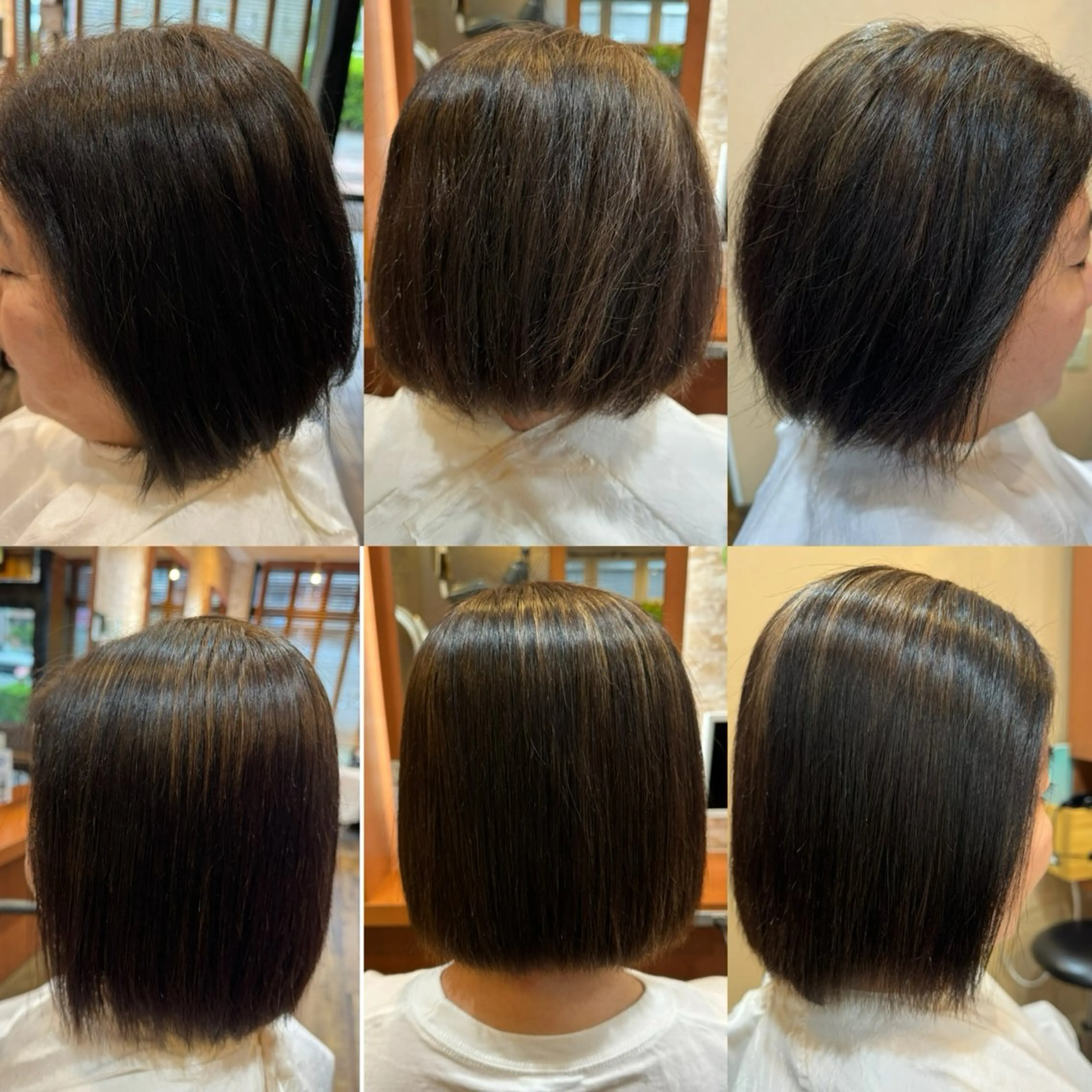 ミディアム 縮毛矯正 山口 博司のヘアスタイル