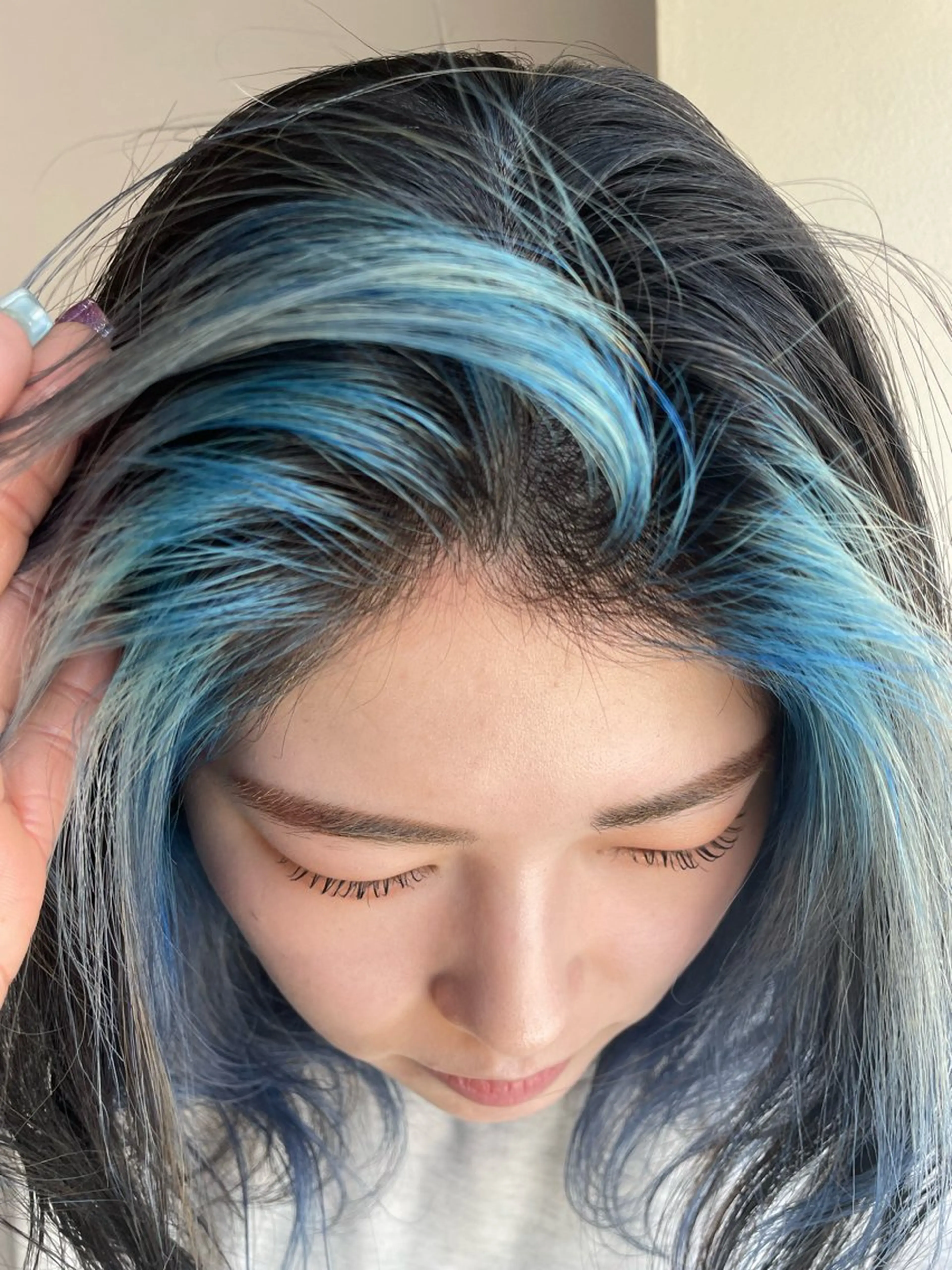 セミロング カラー ヘアアレンジ ヘアカラー トリートメント 透明感カラー/推しカ ラー☁️JURAのヘアスタイル