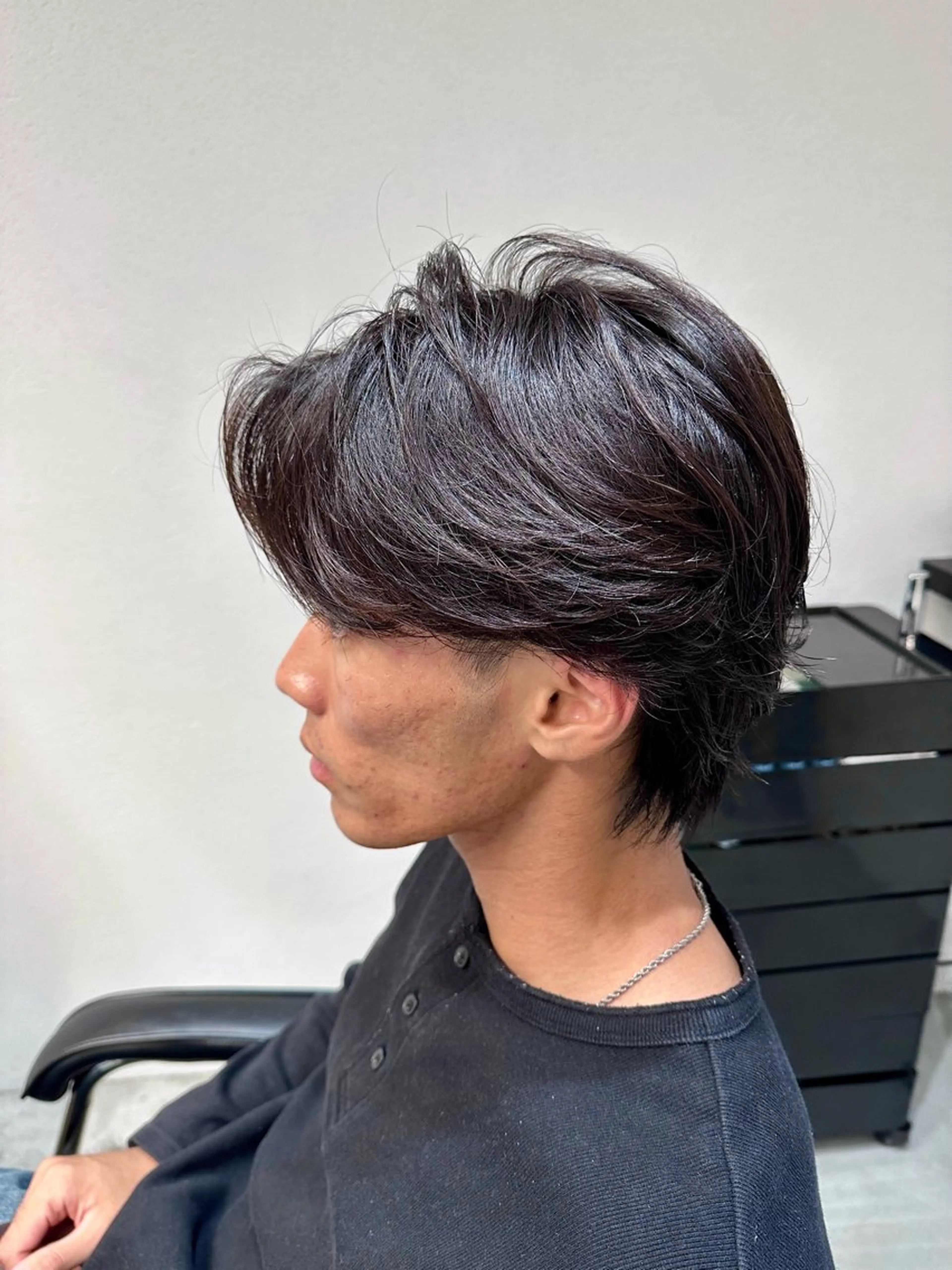 ミディアム パーマ メンズ カット パーマ 横浜/メンズ特化/ Farbe/田中颯斗のヘアスタイル