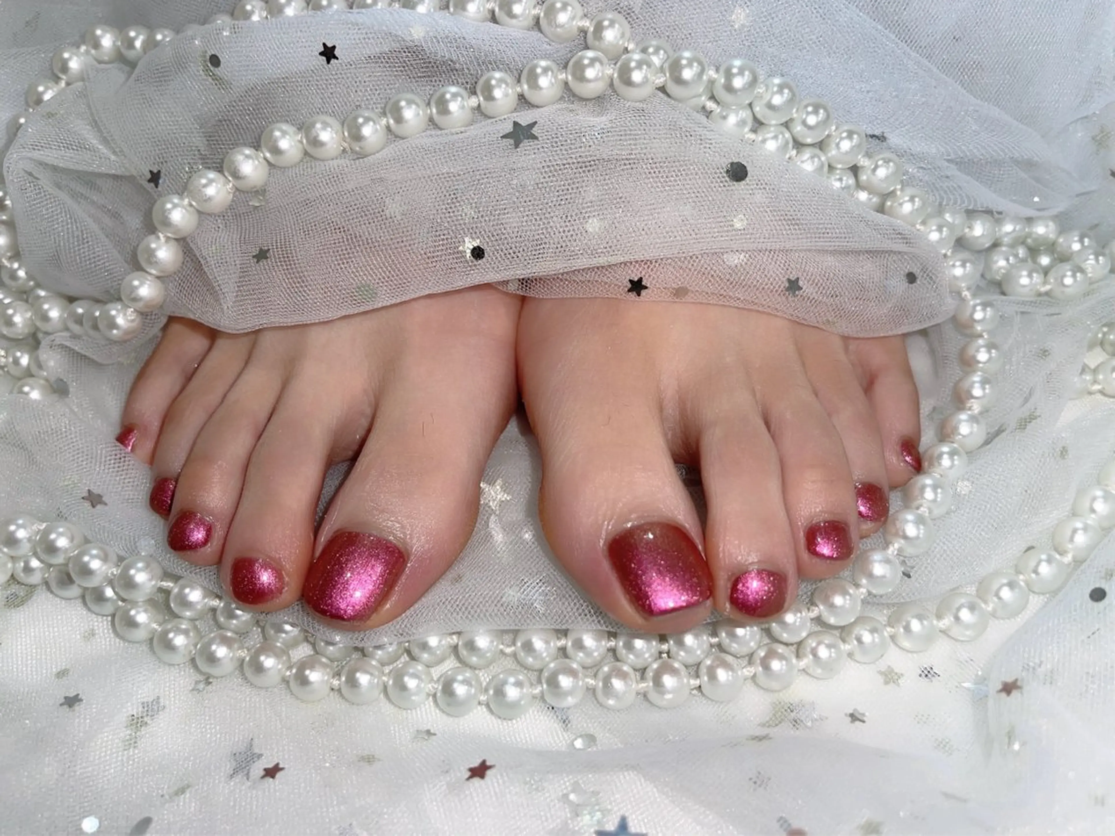 ネイル アートネイル フラッシュネイル フレンチネイル ガラスフレンチ グラデーション M2beauty Renaのネイルデザイン