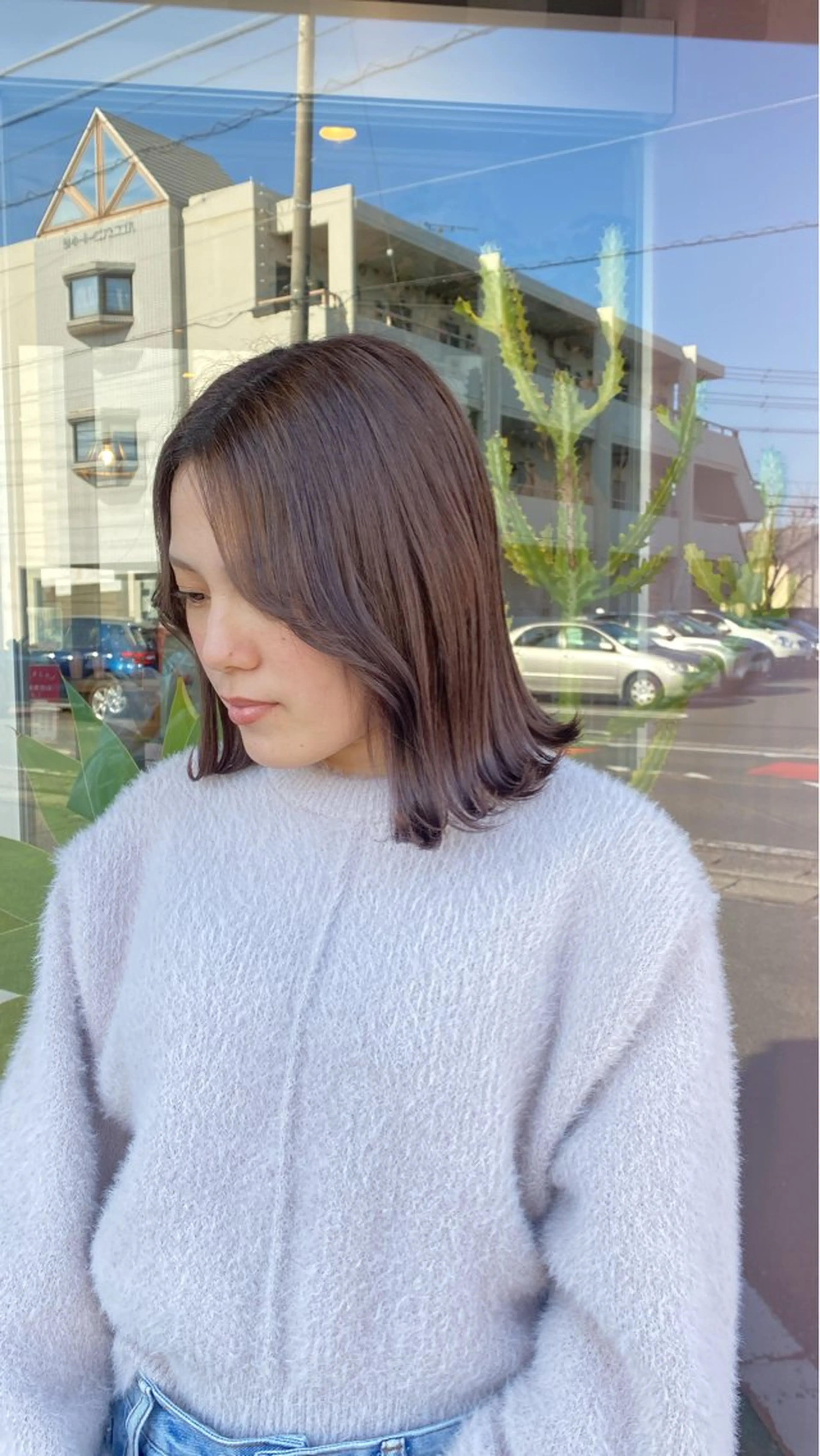 ミディアム カラー ベージュカラー ケアカラー 透明感カラー ダブルカラー ラベンダーカラー 似合わせレイヤー/ Wカラー🧸こころのヘアスタイル