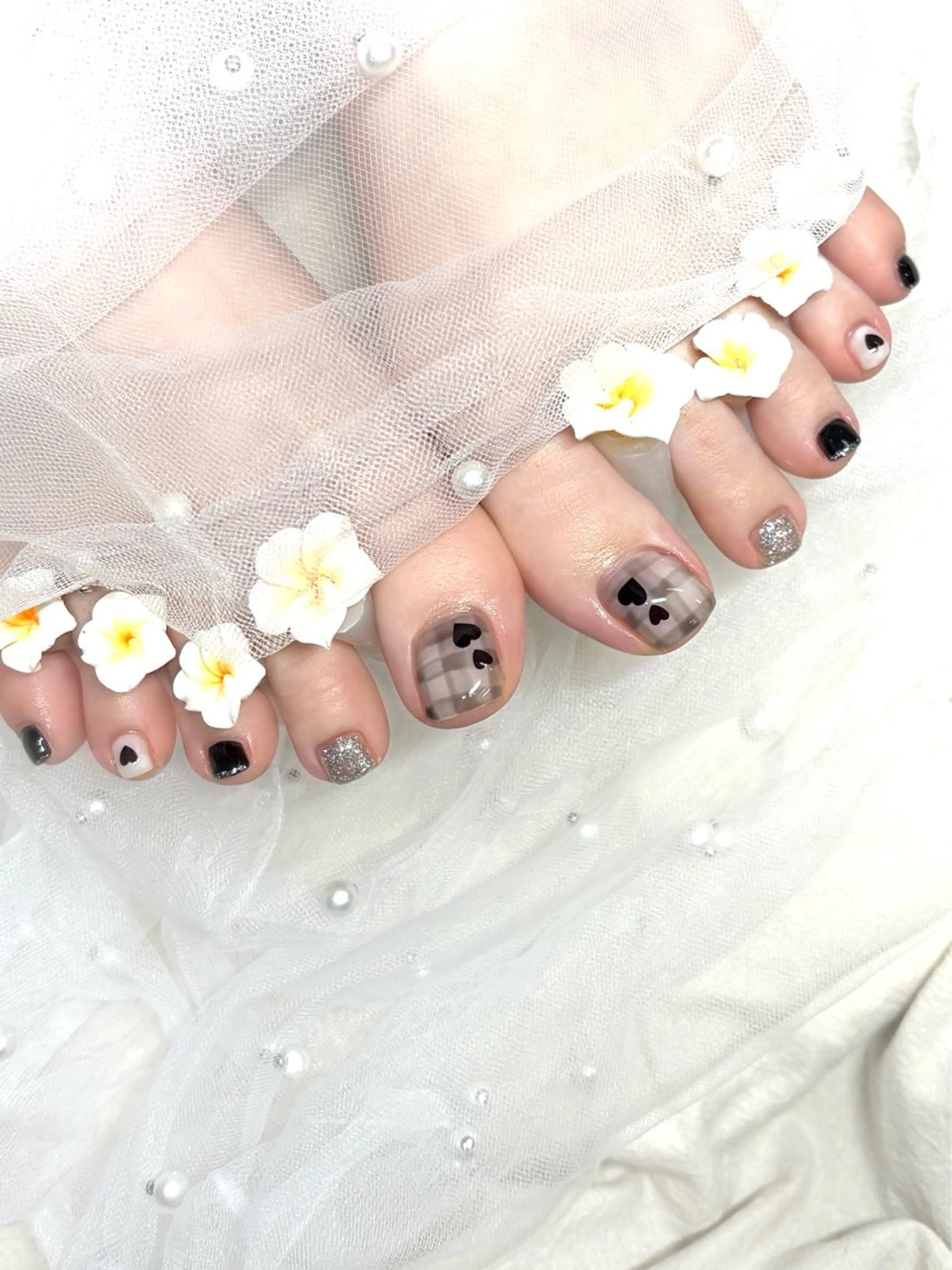 フット🌼10本アート オフ込の写真