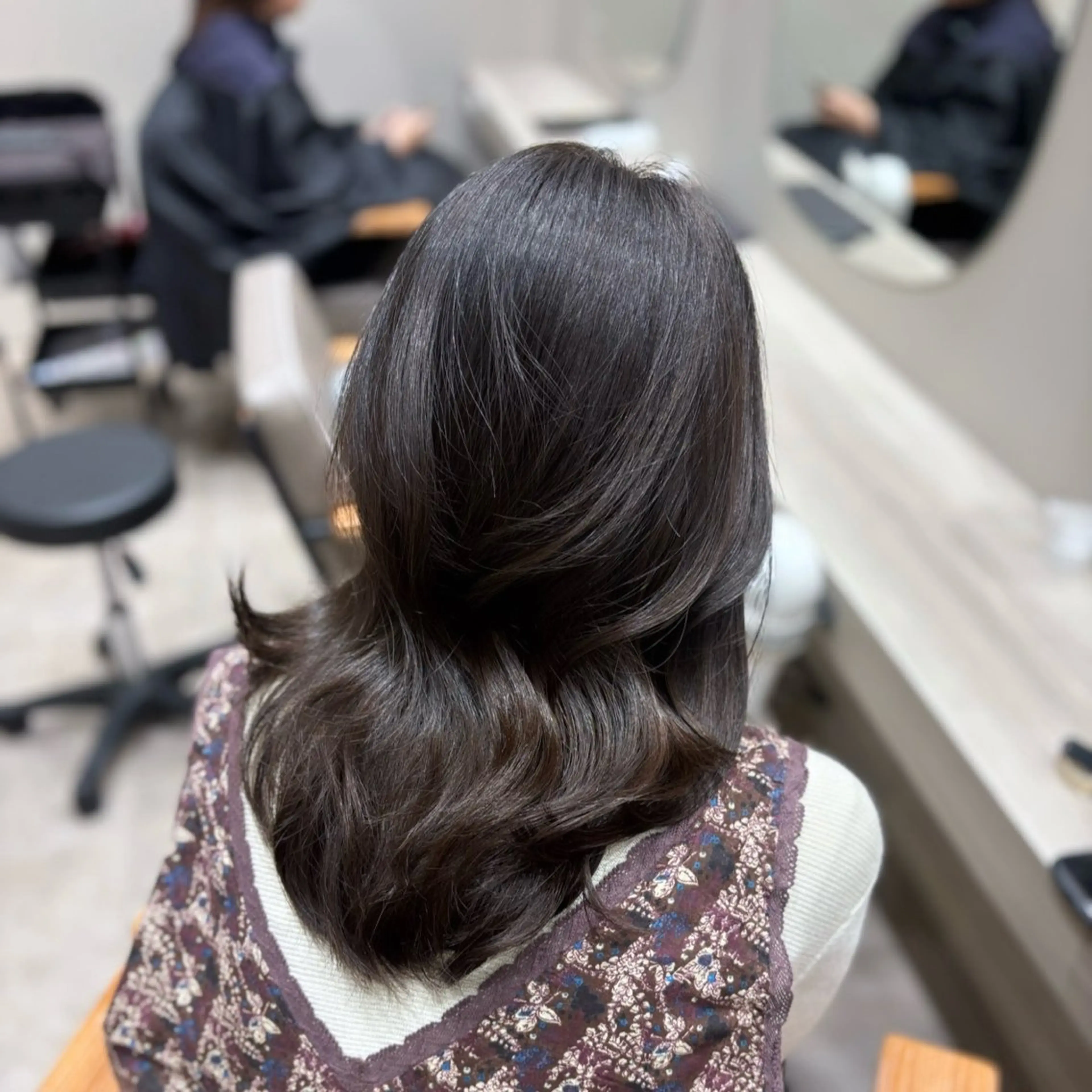 セミロング カラー ヘアアレンジ グレージュ レイヤーカット 🦋透明感艶カラー 🫧/Yuu🦋のヘアスタイル