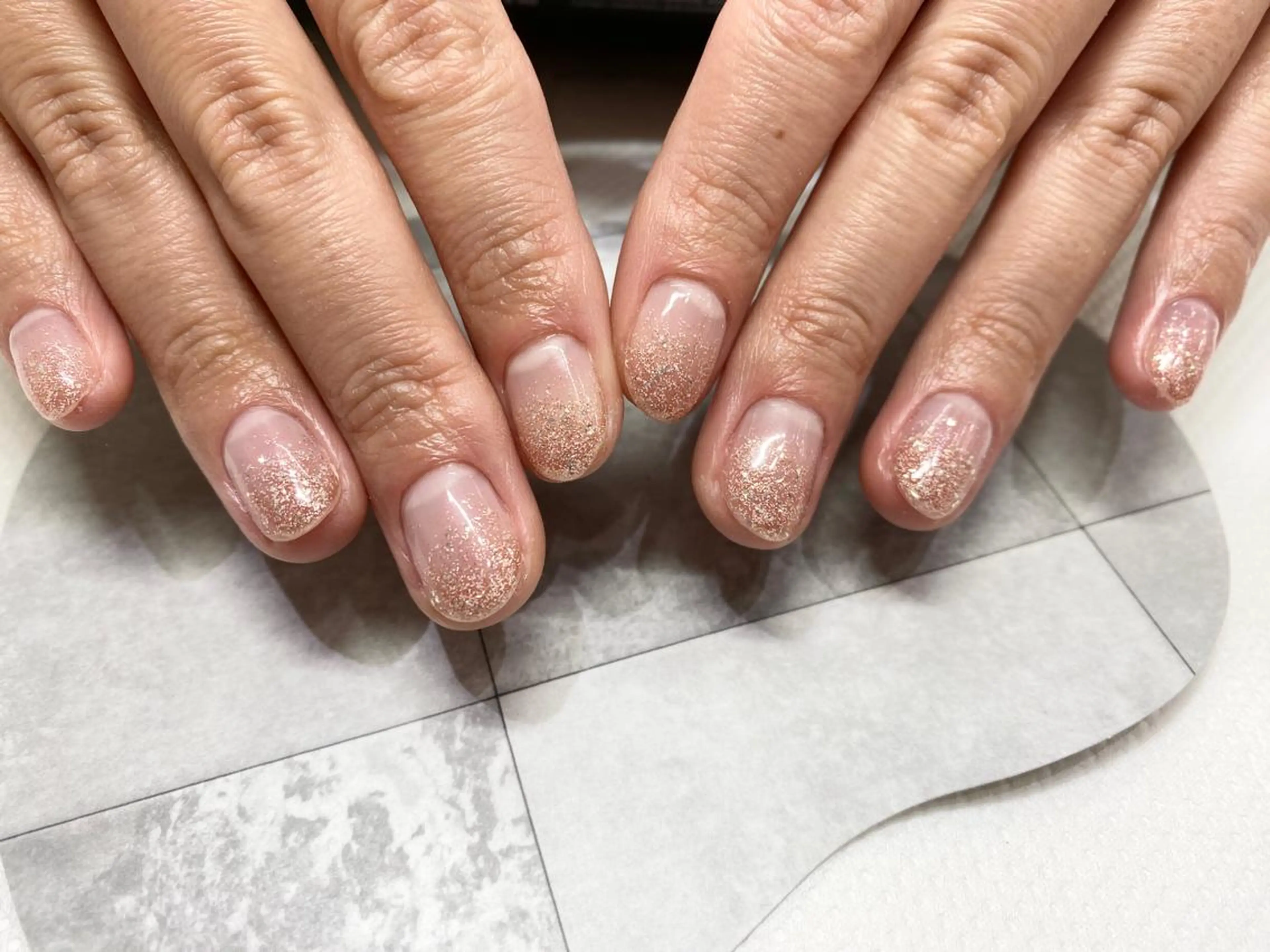 ネイル ラメ(グリッター) ラメグラデーション ピンク Tree NORICO.のネイルデザイン