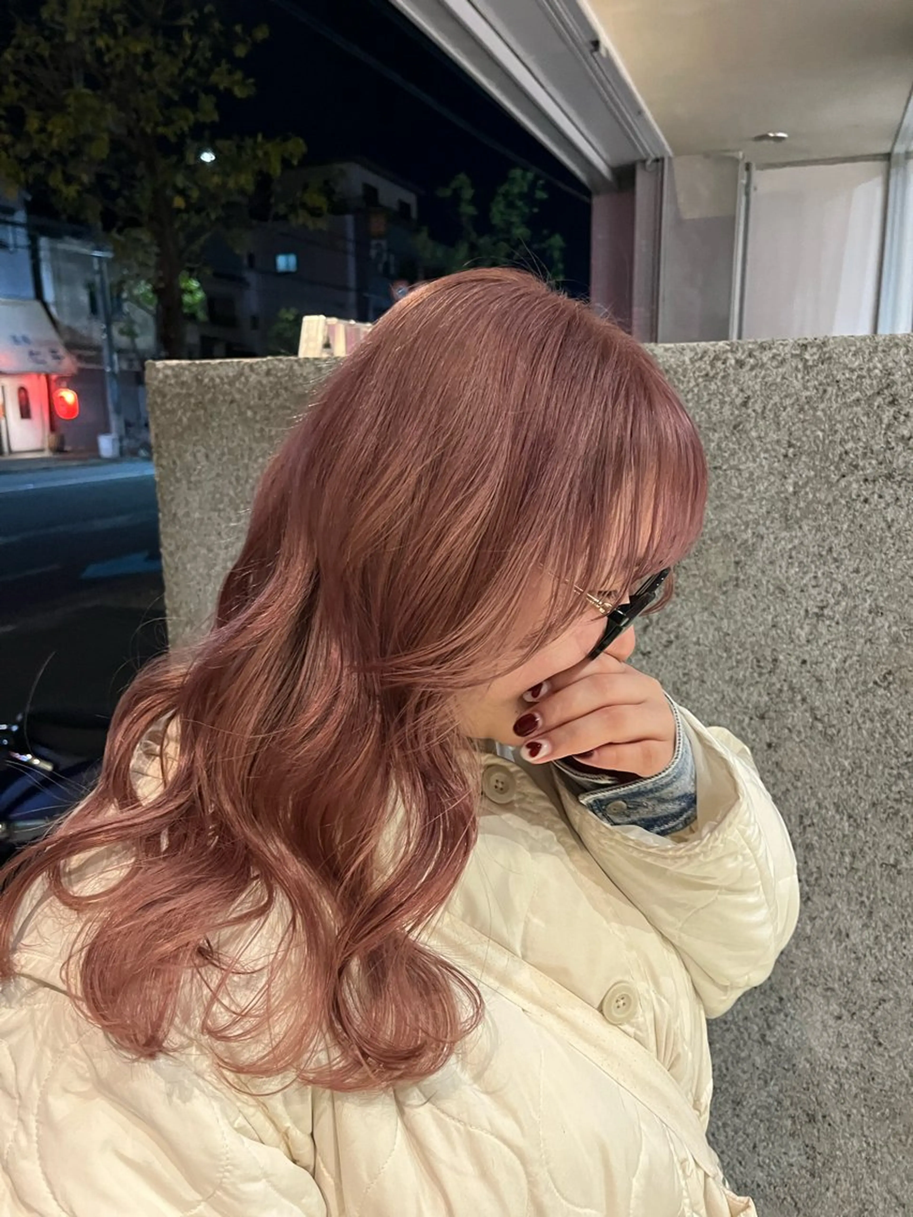 ロング カラー ヘアカラー 藤井 美歩/赤髪のヘアスタイル