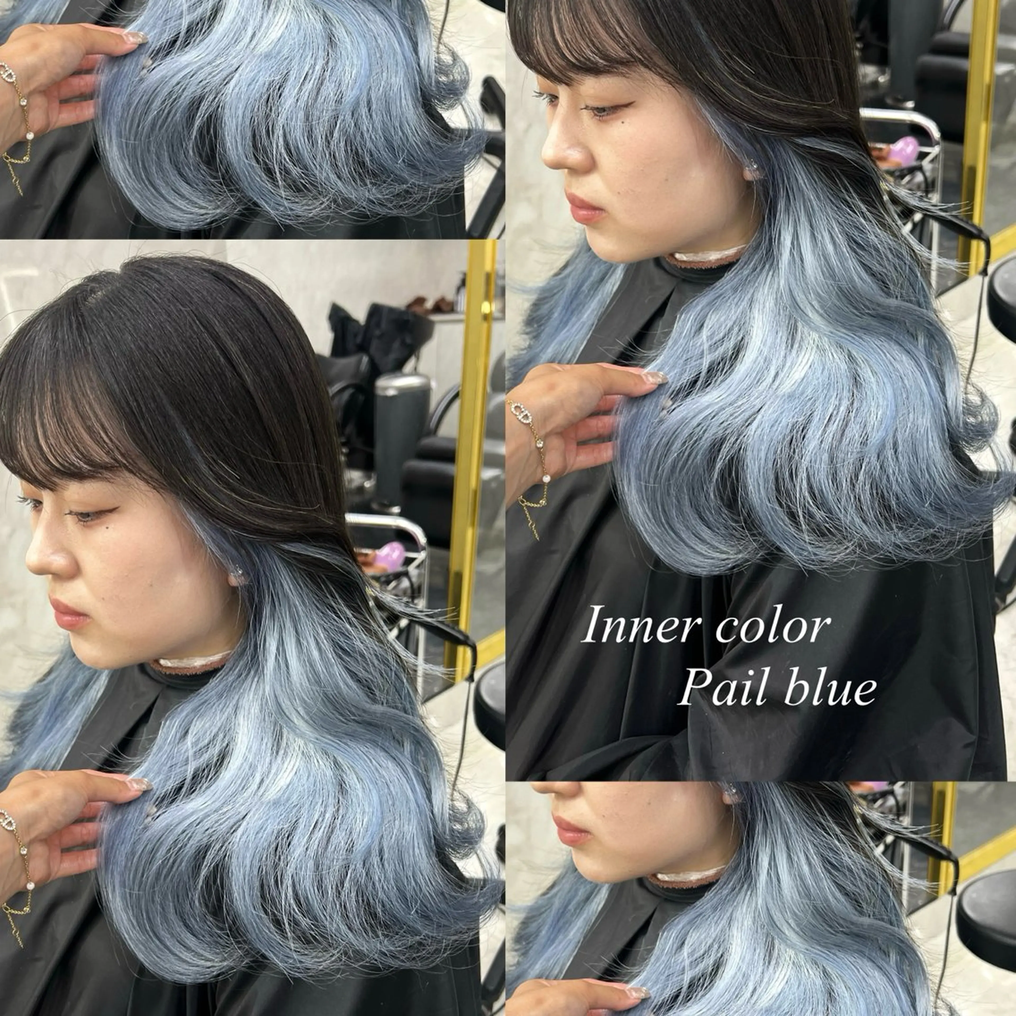 ロング カラー シールエクステ ハイトーンカラー エクステ ヘアカラー トリートメント シールエクステ特化 ハイトーン、NANAのヘアスタイル