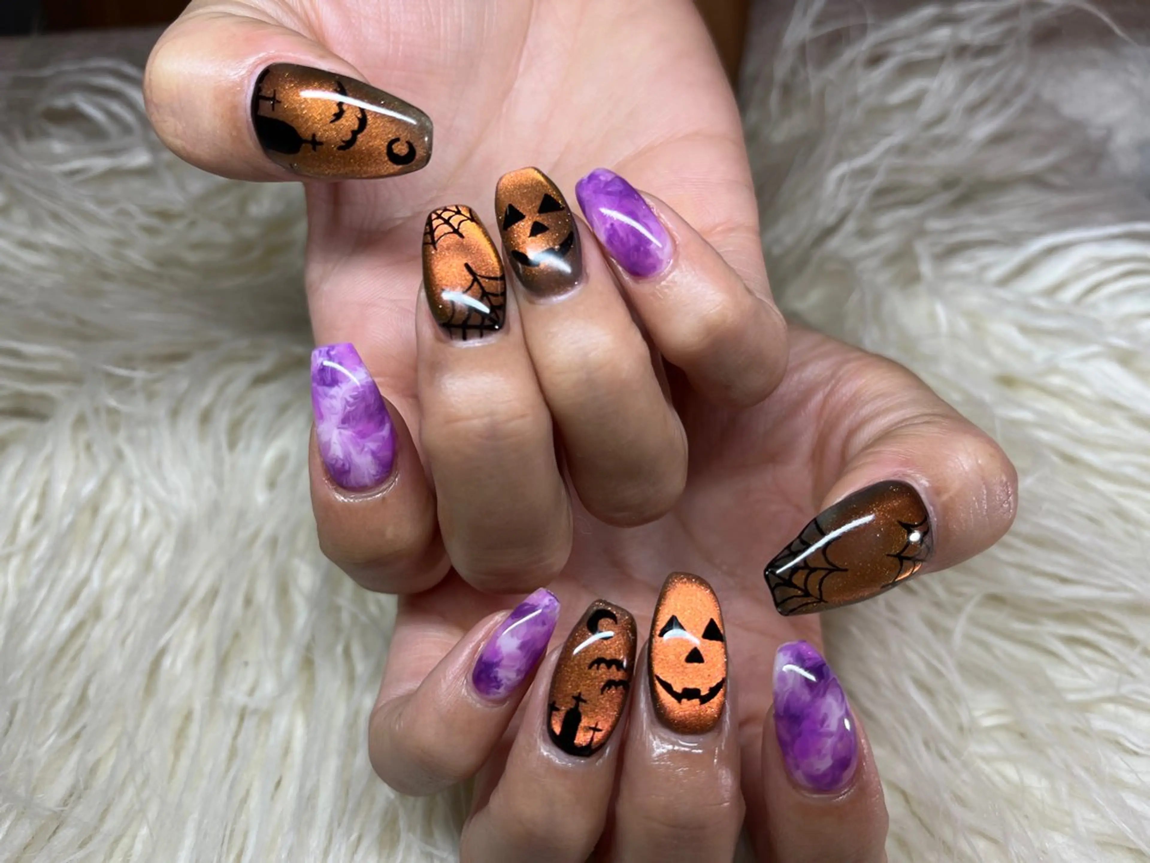 ネイル ハロウィン ハンドネイル フットネイル Nail salon LuaRのネイルデザイン