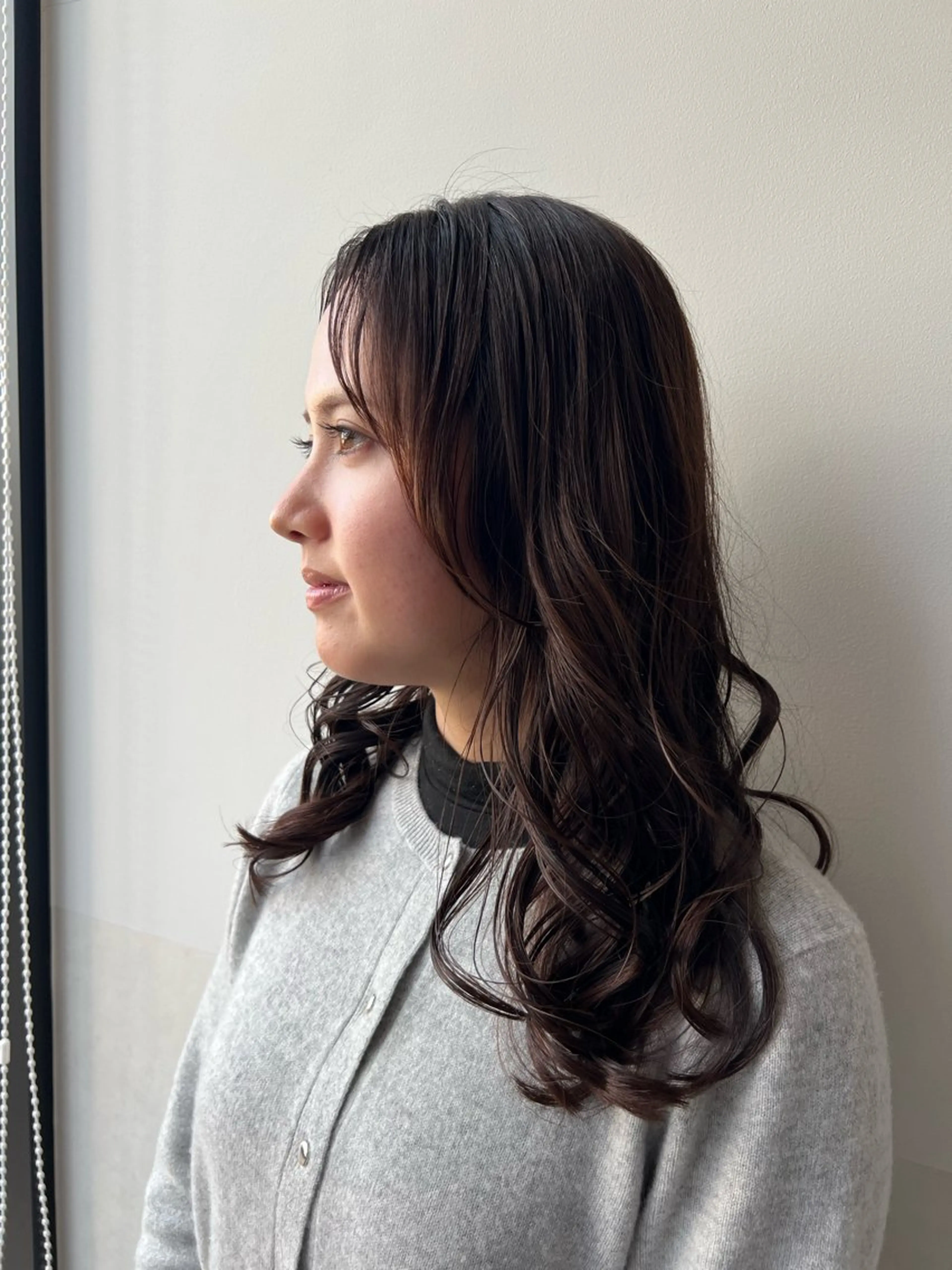 ミディアム 顔まわりレイヤー レイヤーカット カット トリートメント 🍇おぐら めぐみ🍇のヘアスタイル