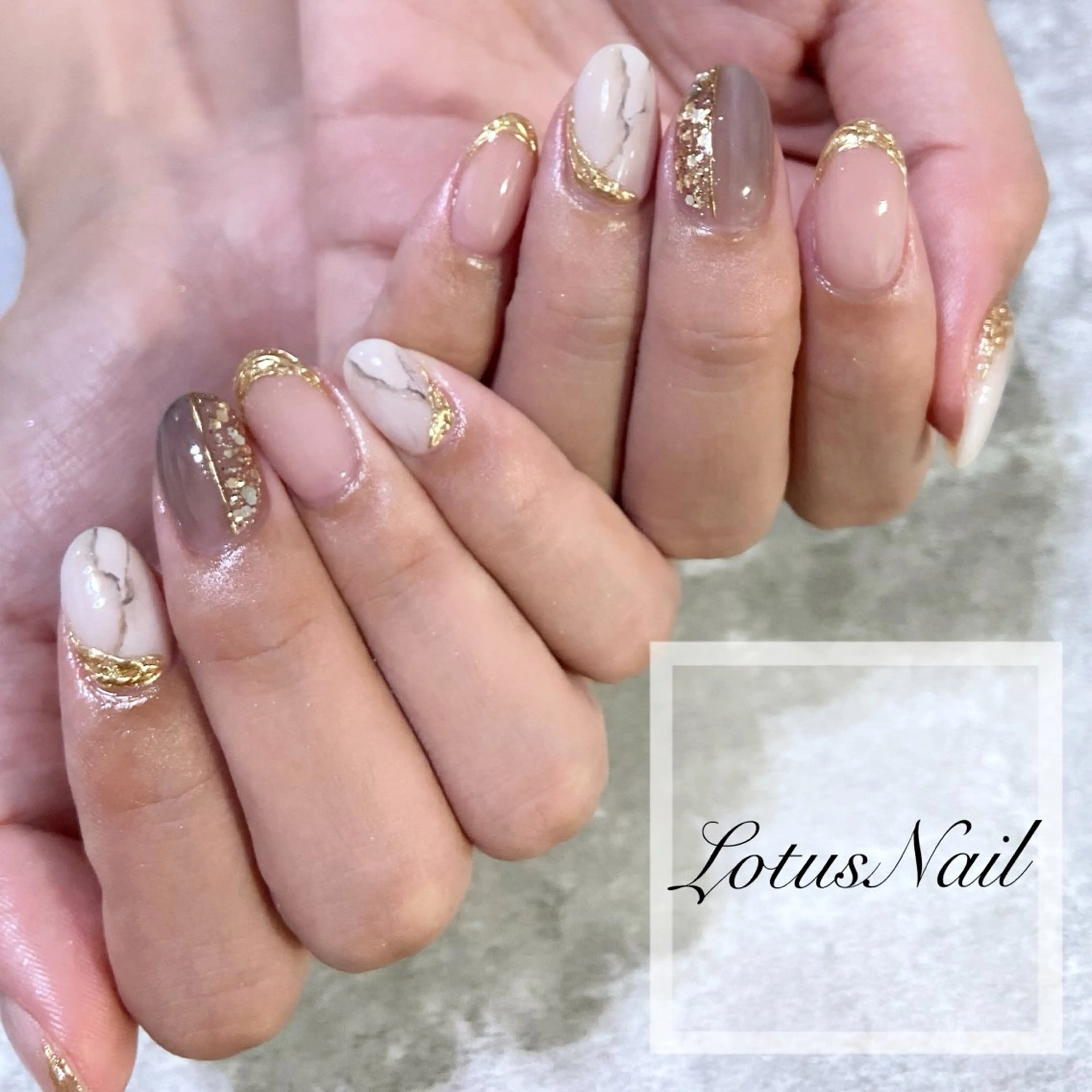 ネイル ジェルネイル ハンドネイル Lotus Nailのネイルデザイン