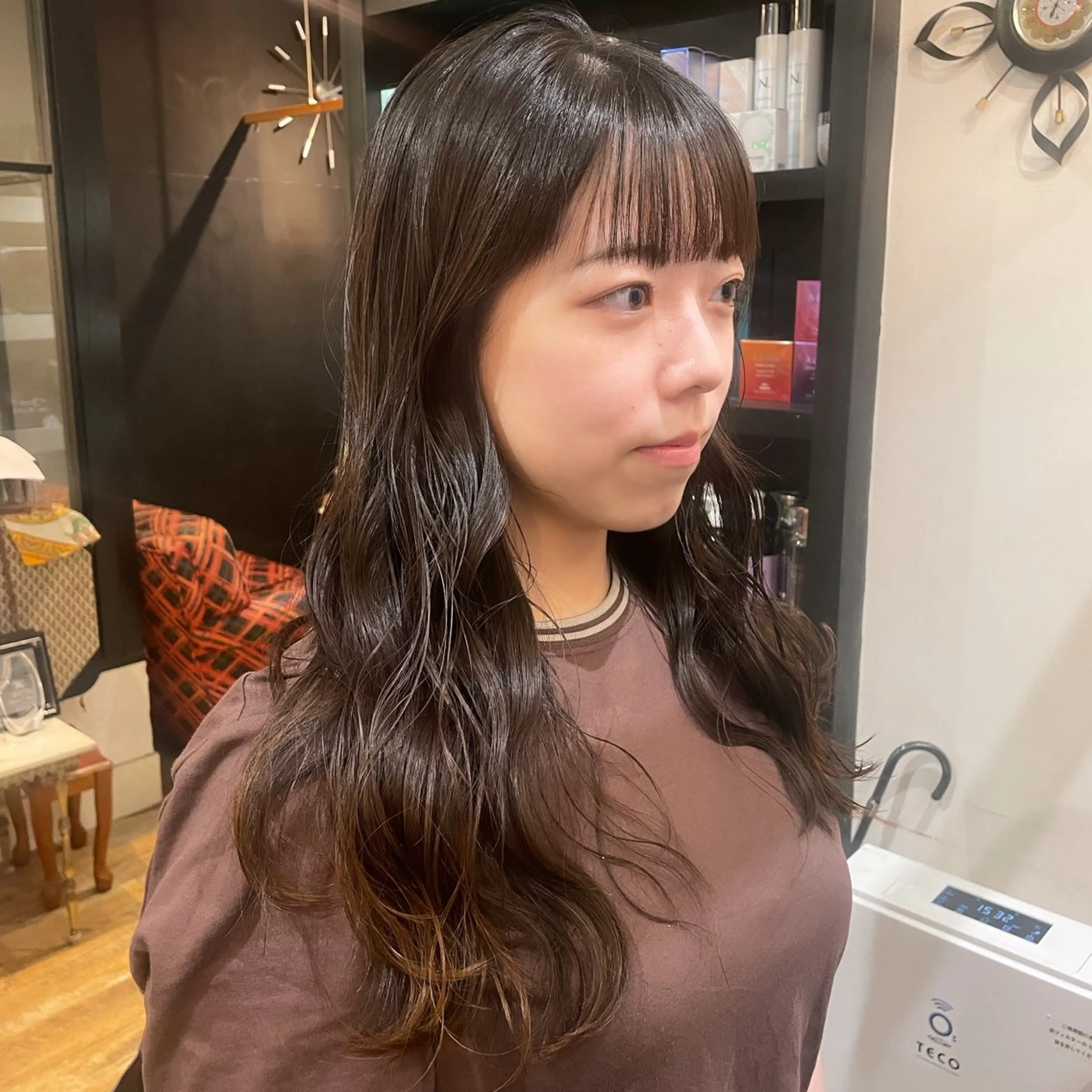 ロング 顔周りカット 橘　愛佳/暖色系 カラー/ピンク/のヘアスタイル