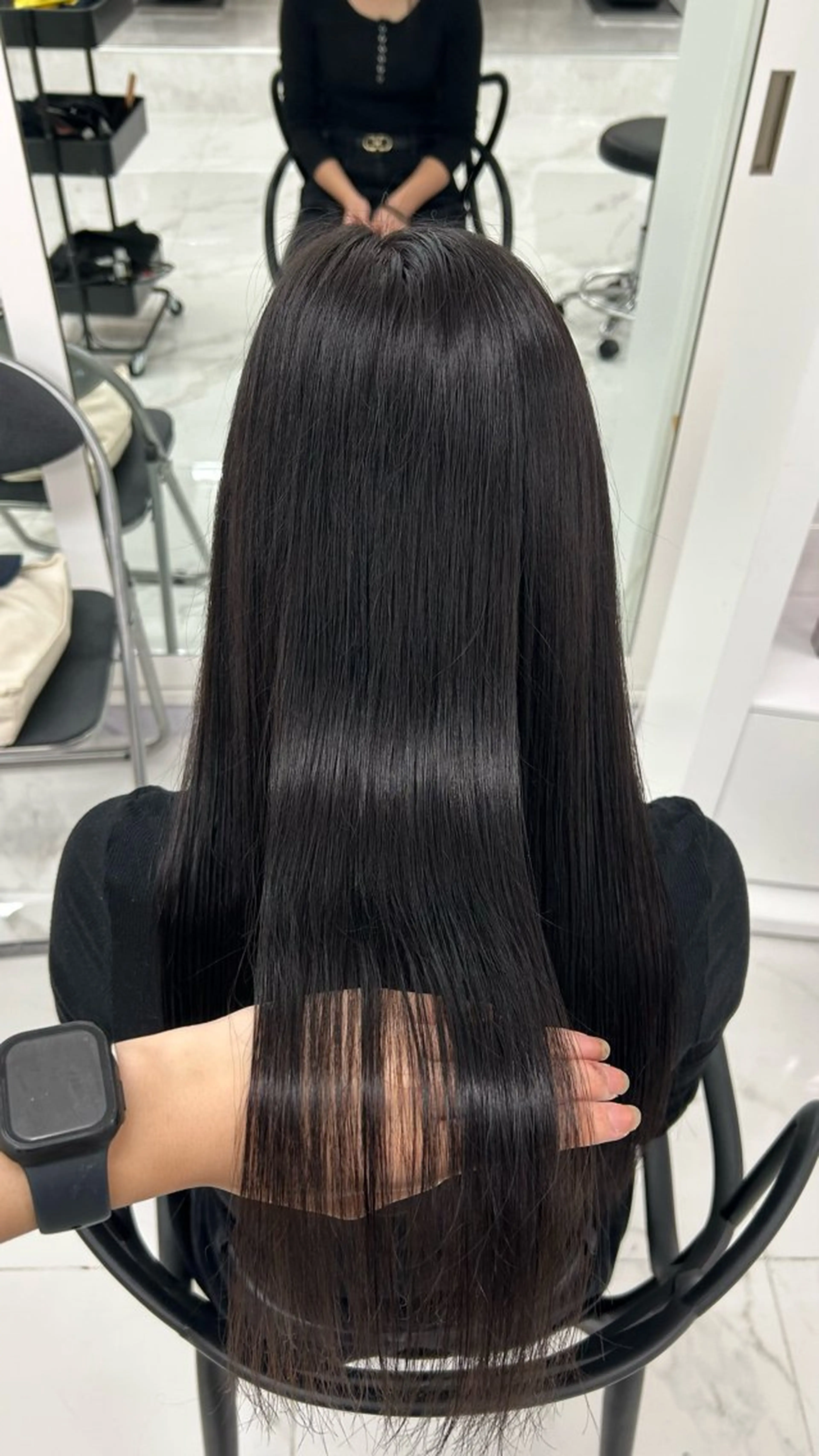 ロング カラー オリーブ/赤み消し 透明感/Akaneのヘアスタイル