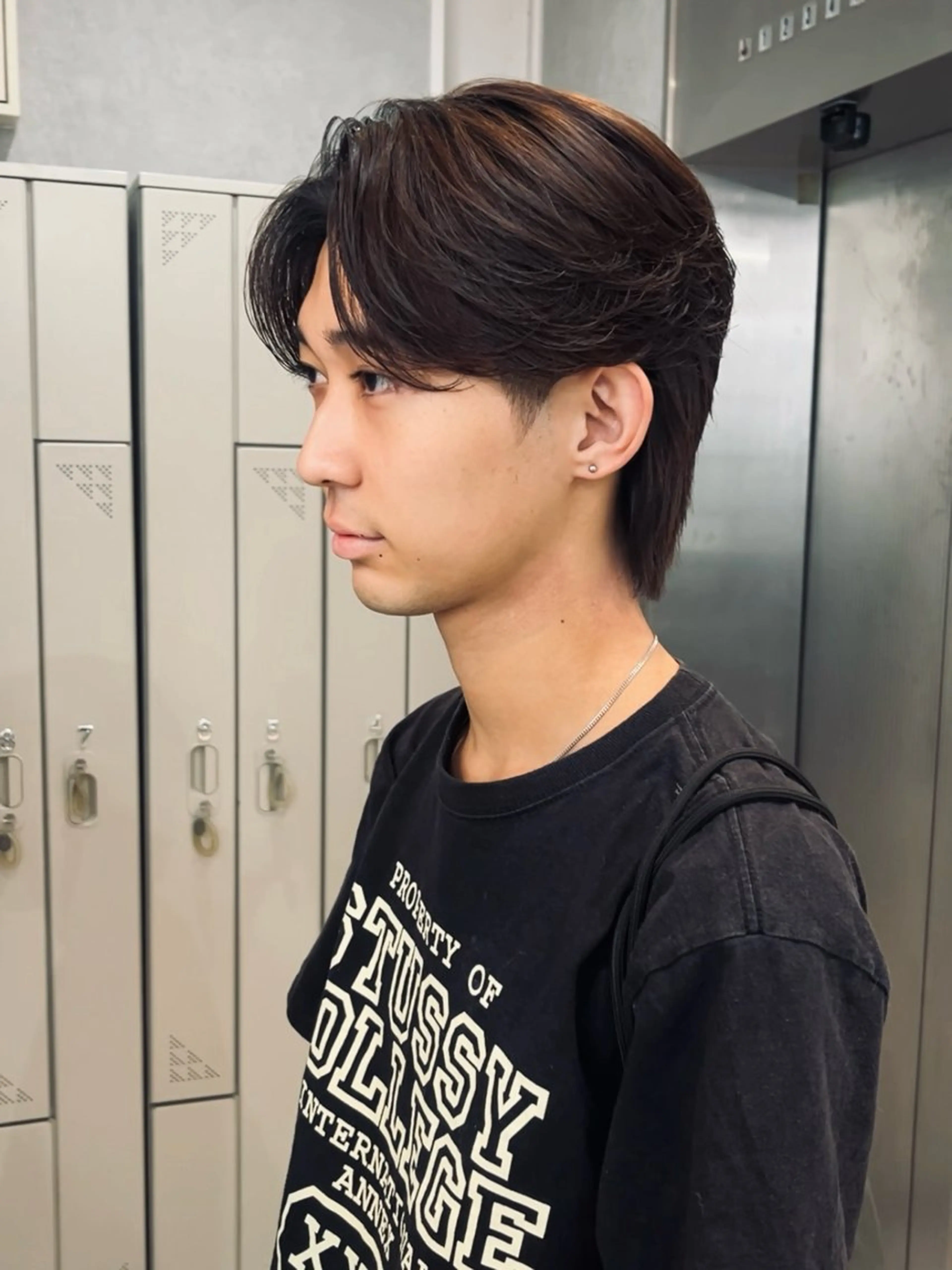 ショート カラー パーマ メンズ 石満 諒 メンズ縮毛矯正のヘアスタイル