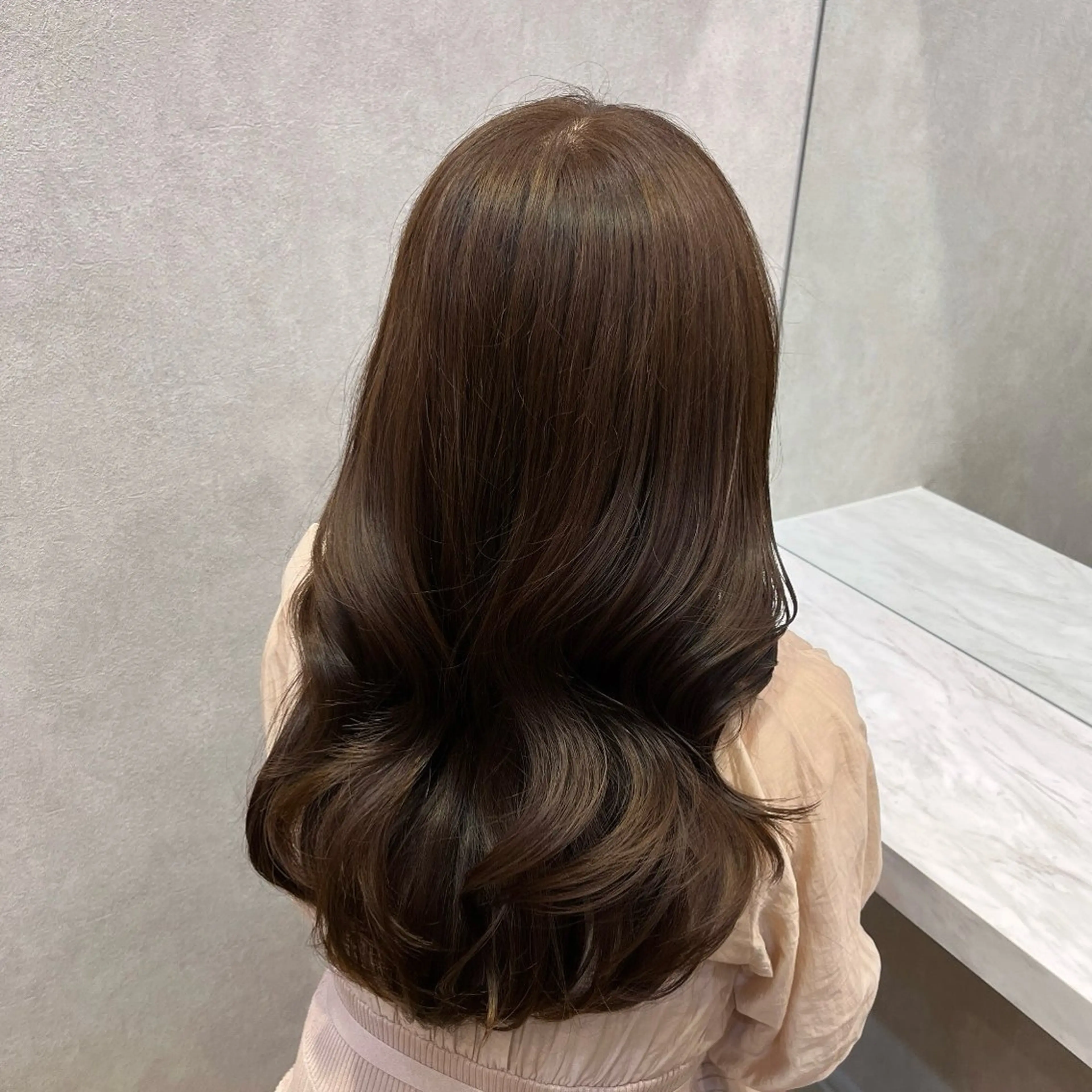 セミロング カット ヘアカラー 韓国🎀レイヤー/艶 髪/縮毛矯正/ユリナのヘアスタイル